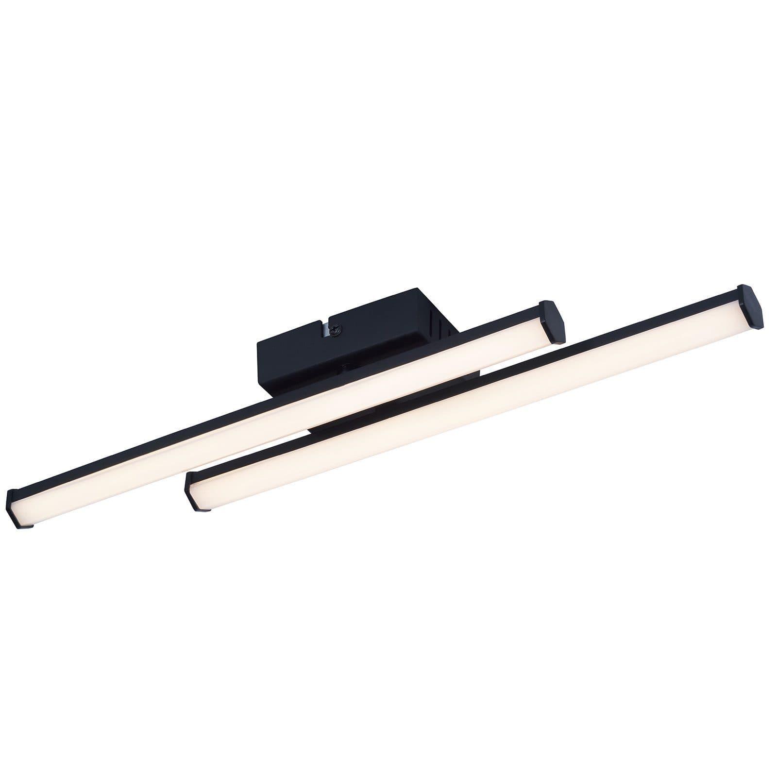 NETTLIFE moderni, LED - kattovalaisin, olohuoneeseen, musta, 24W, 3000K, lämmin Valkoinen, makuuhuoneeseen, LED integroitu, pysyvästi