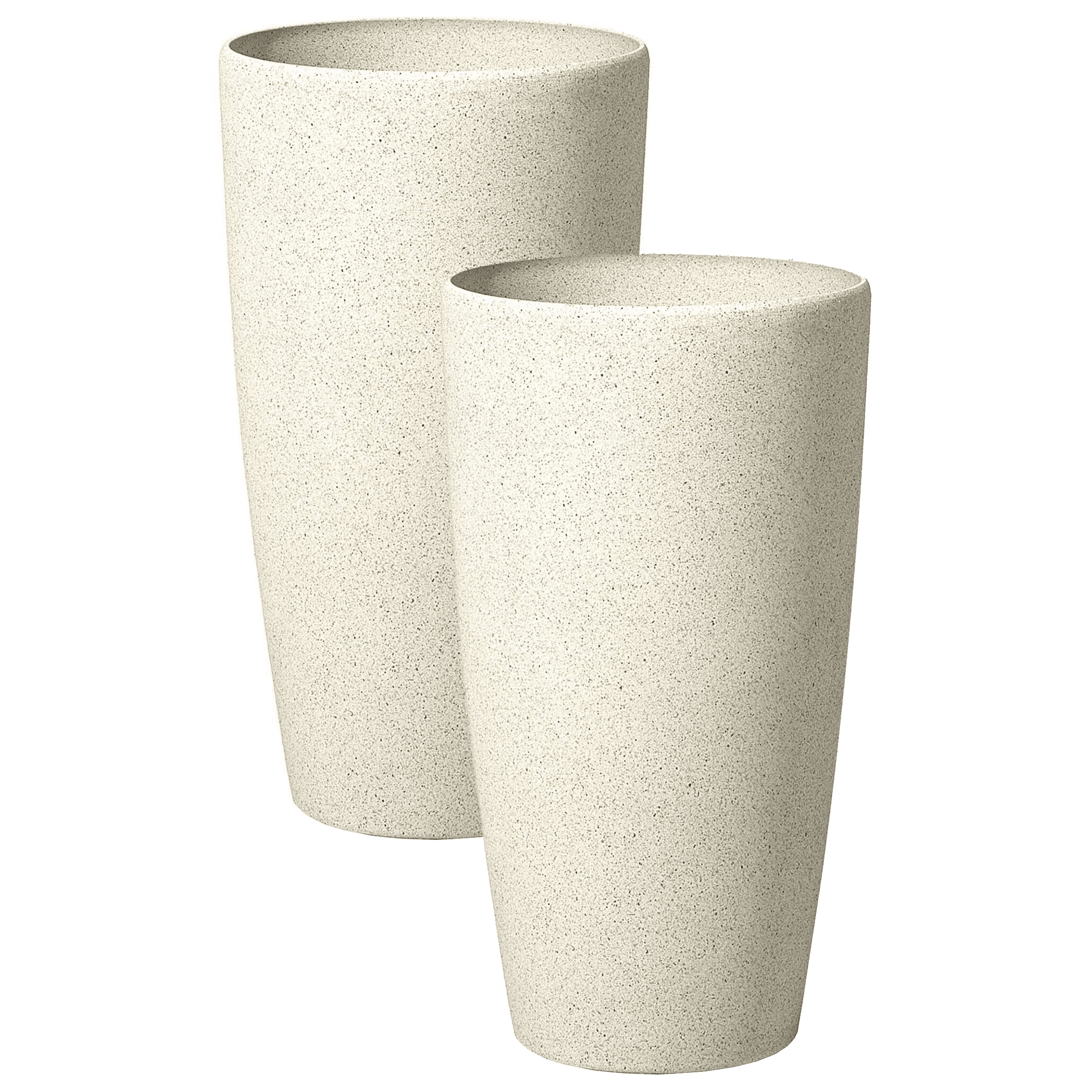 Kukkaruukkusetti 2 kpl ABDERA 31 cm Vaaleanbeige