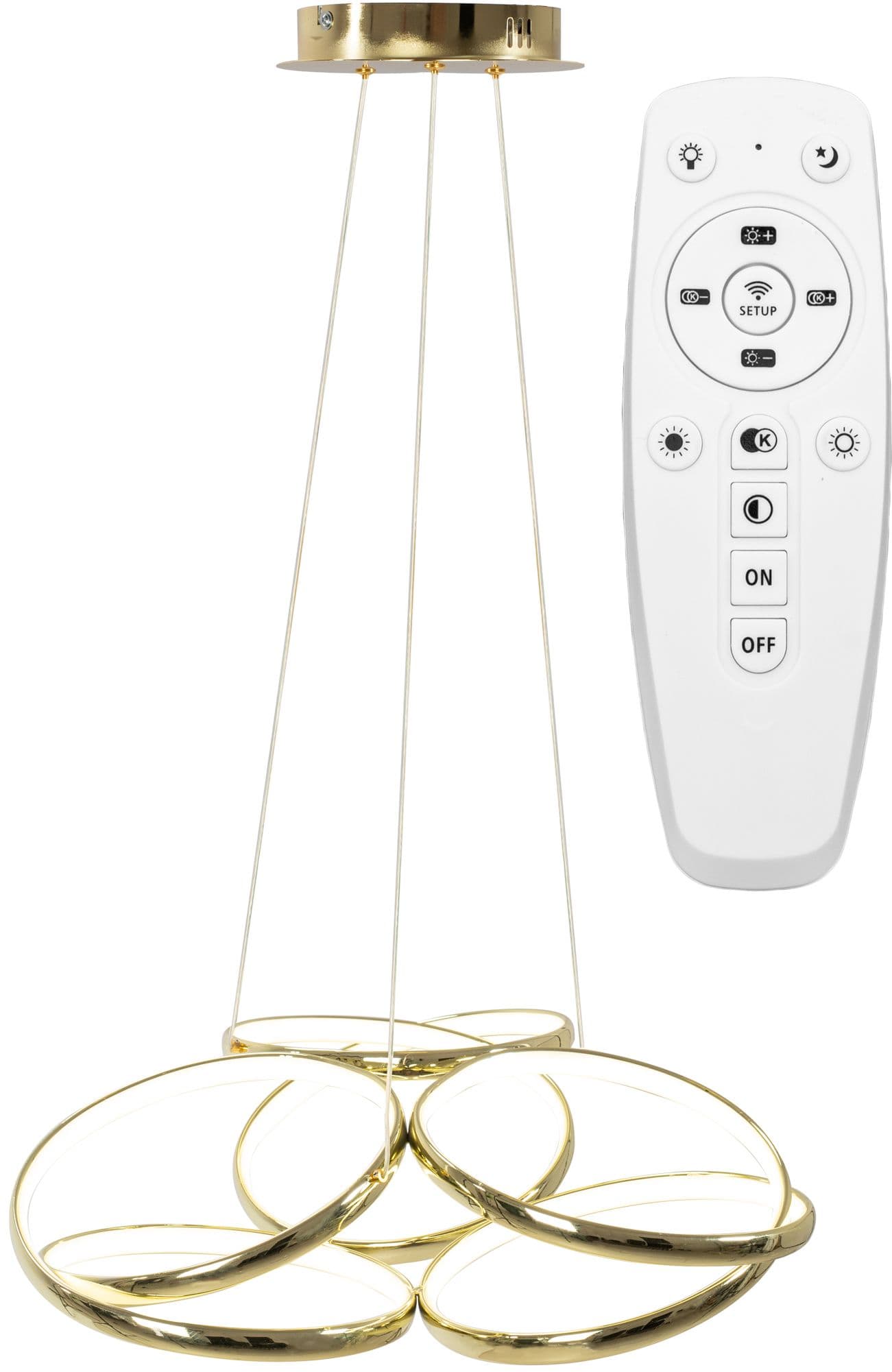 TOOLIGHT riippuvalaisin LED APP794-CP FLAT kulta, 26X54X70CM