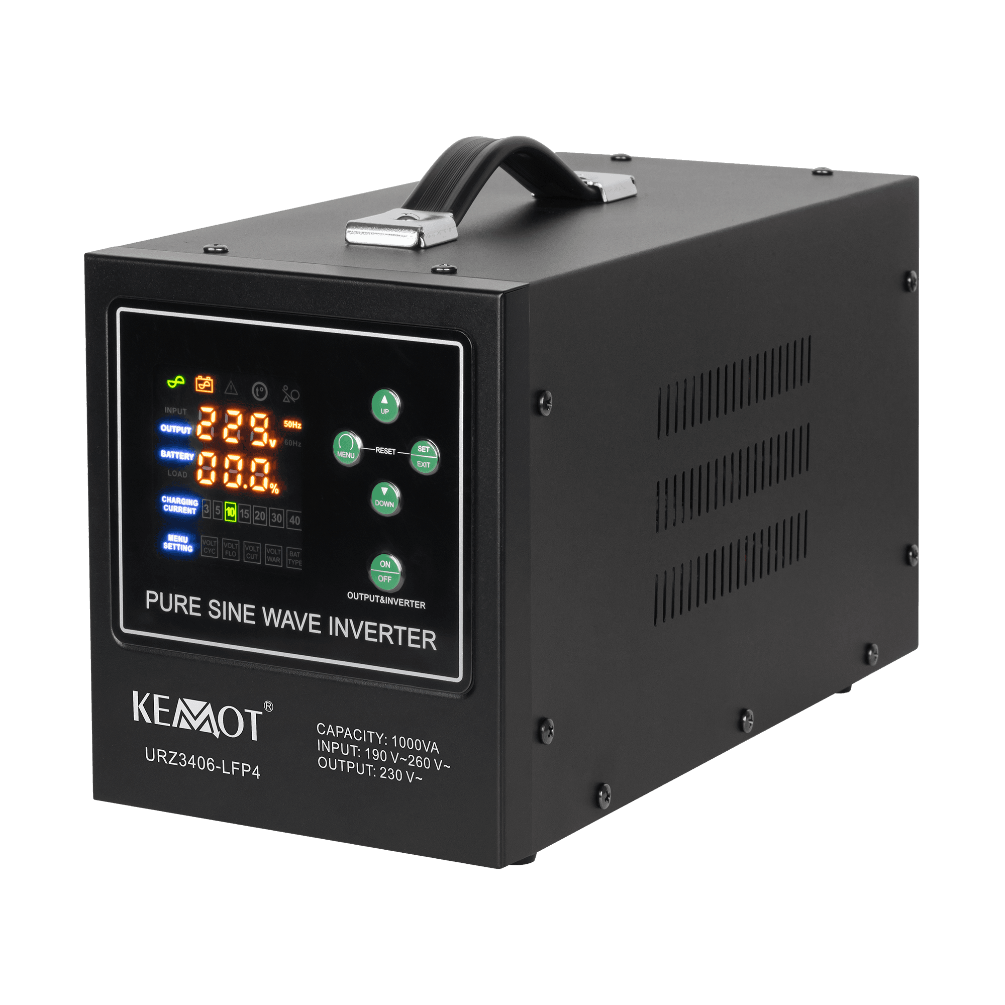Hätävirtalähdemuunnin KEMOT PROsinus1000-LFP4 12V 230V 1000VA/700W
