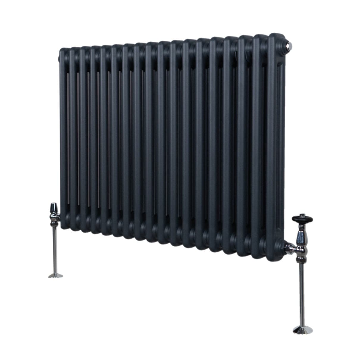 Perinteinen 2-pylväinen patteri - 600 x 832 mm - antrasiitinharmaa