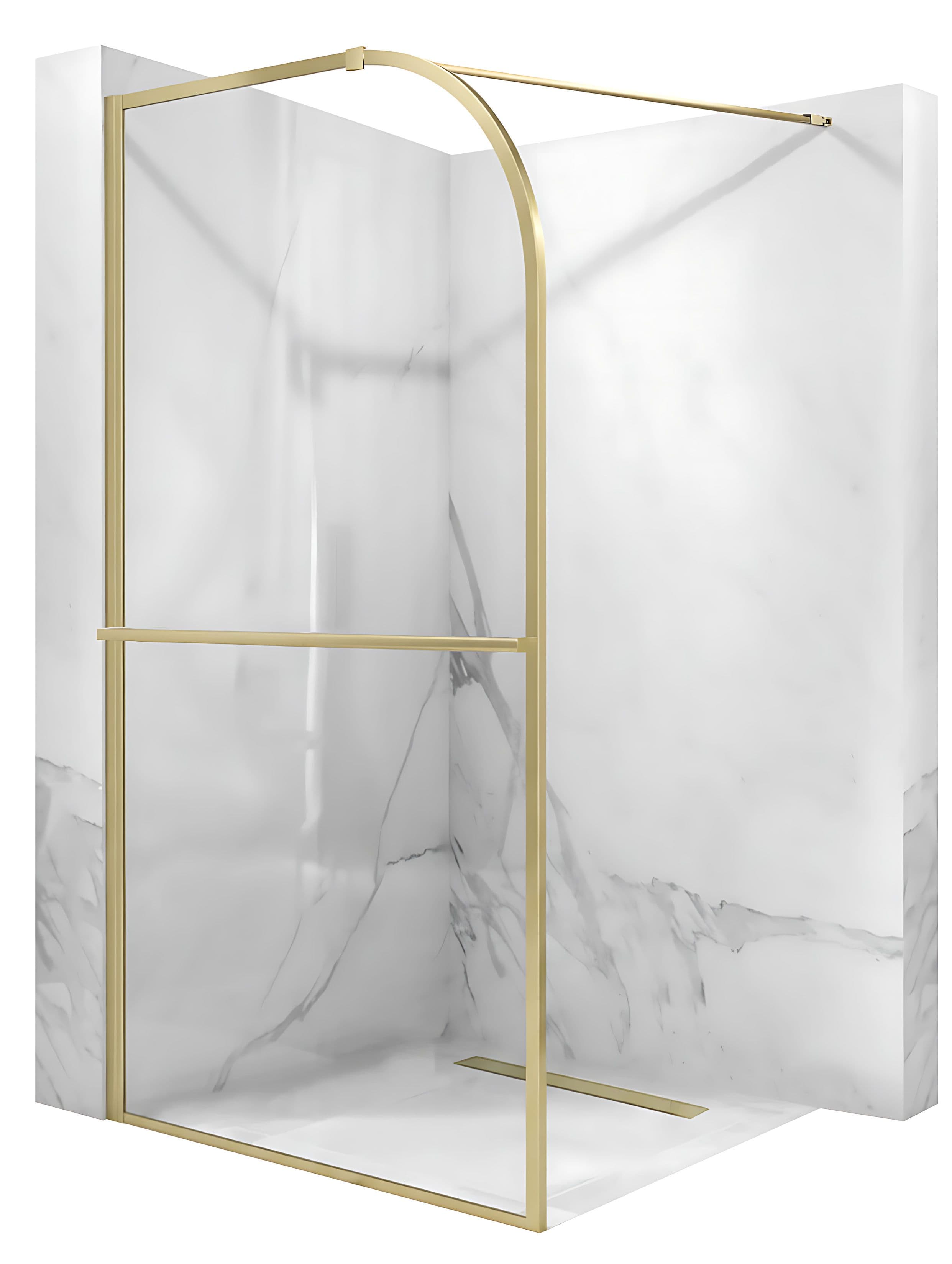 REA Suihkuseinä Sky 120 Harjattu kulta, 0,8X120X200CM