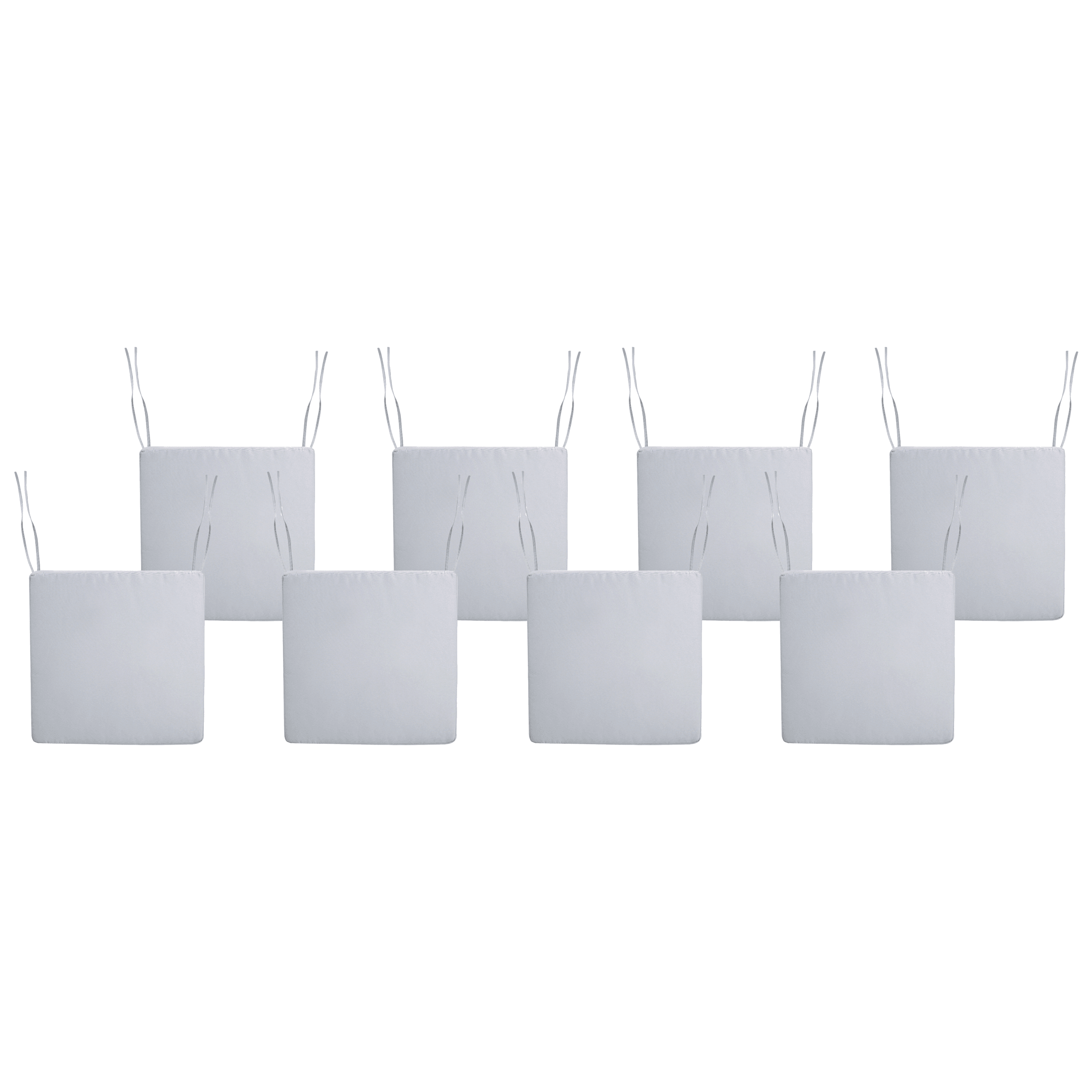 Puutarhatuolien istuintyynysetti 8 kpl SASSARI PREMIUM 46 x 46 cm Vaaleanharmaa