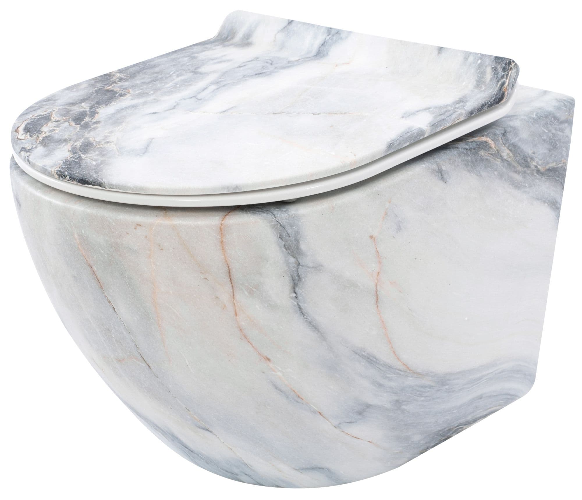 REA Seinä-WC CARLOS DUROPLAST/SLIM/ZM GRANIT MATT harmaa, 49, 5X37X32CM