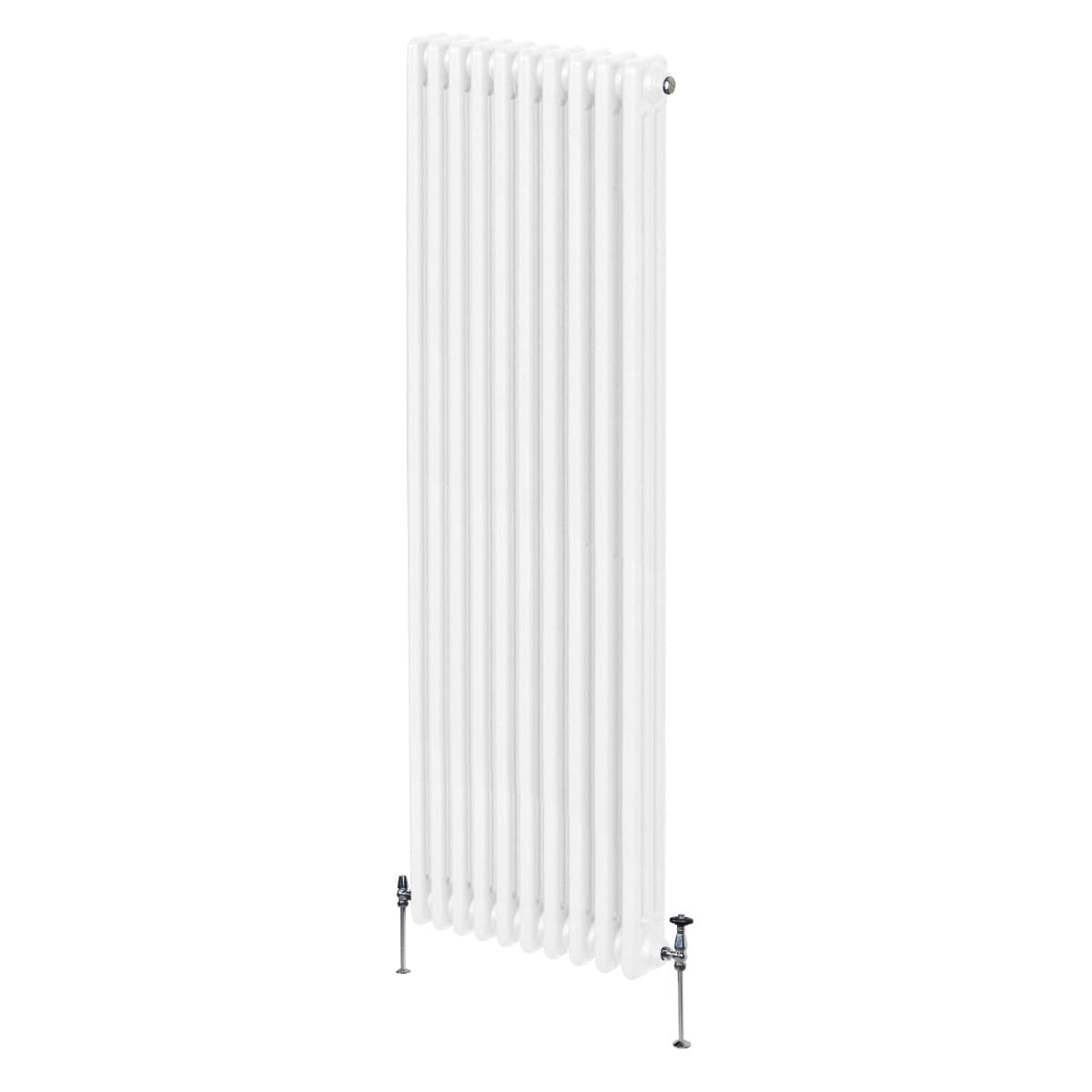 Perinteinen 3-pylväinen patteri - 1800 x 472 mm - valkoinen