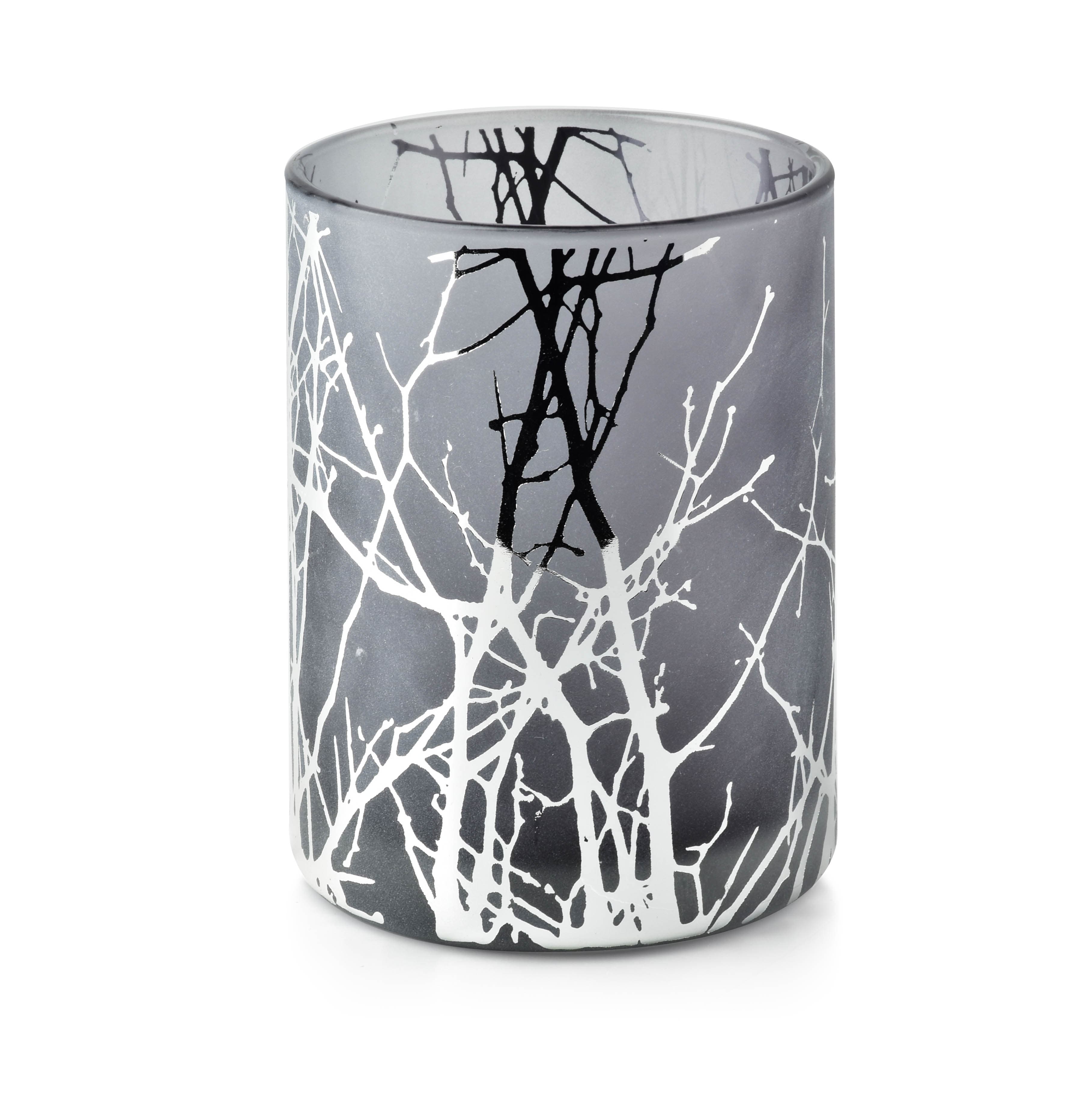 Kynttilänpidike lasi Mondex Odette Silver 10x12.5 silver 1kpl
