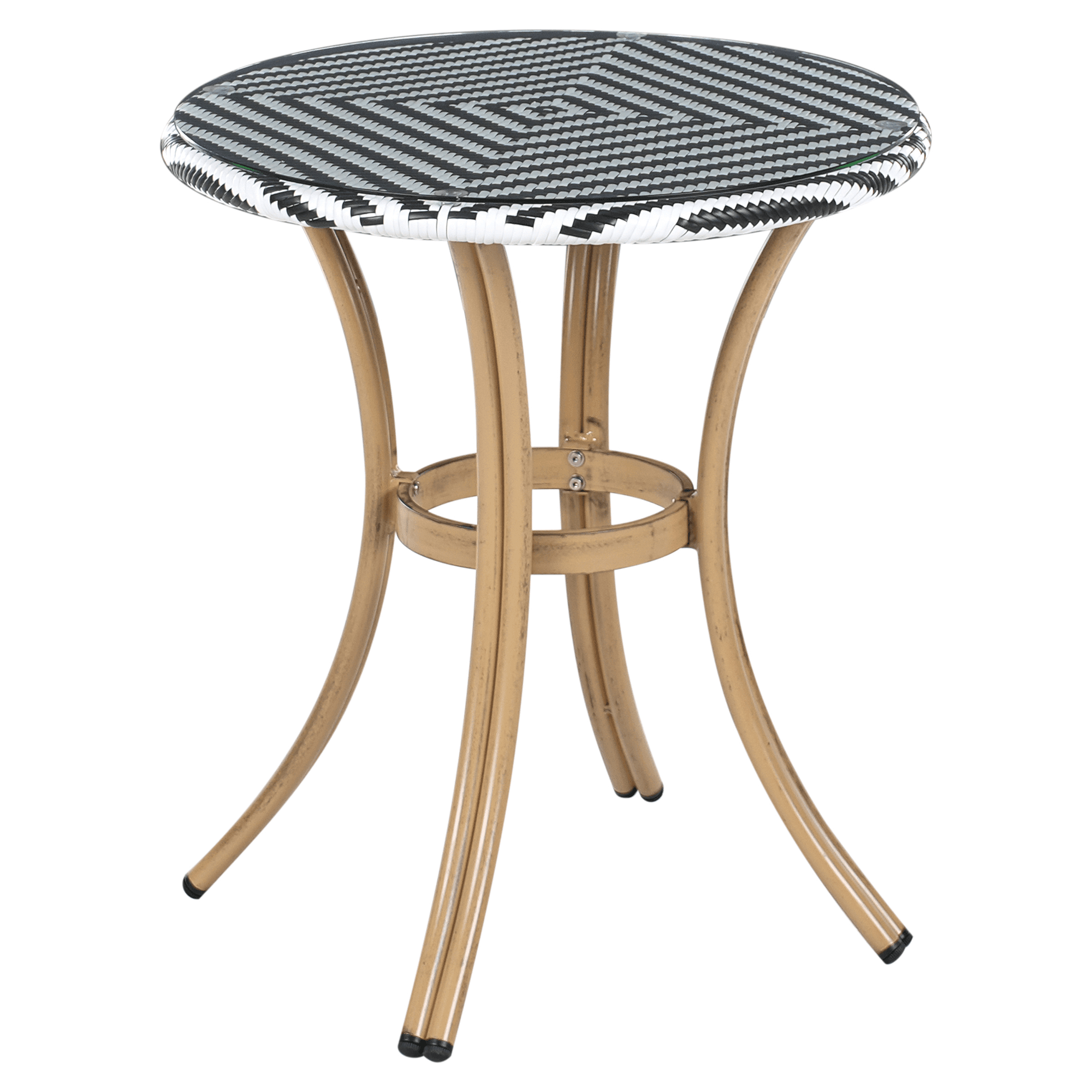Bistropöytä RIFREDDO 70 cm 70 cm lasi Musta