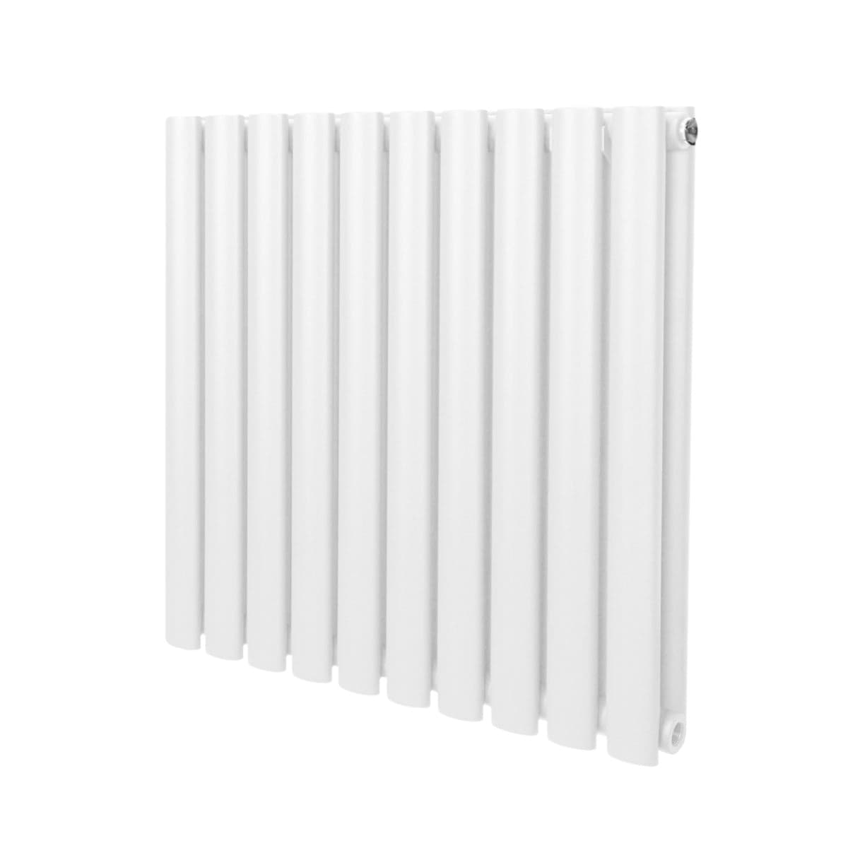 Soikea pylväspatteri – 600 mm x 600 mm - valkoinen