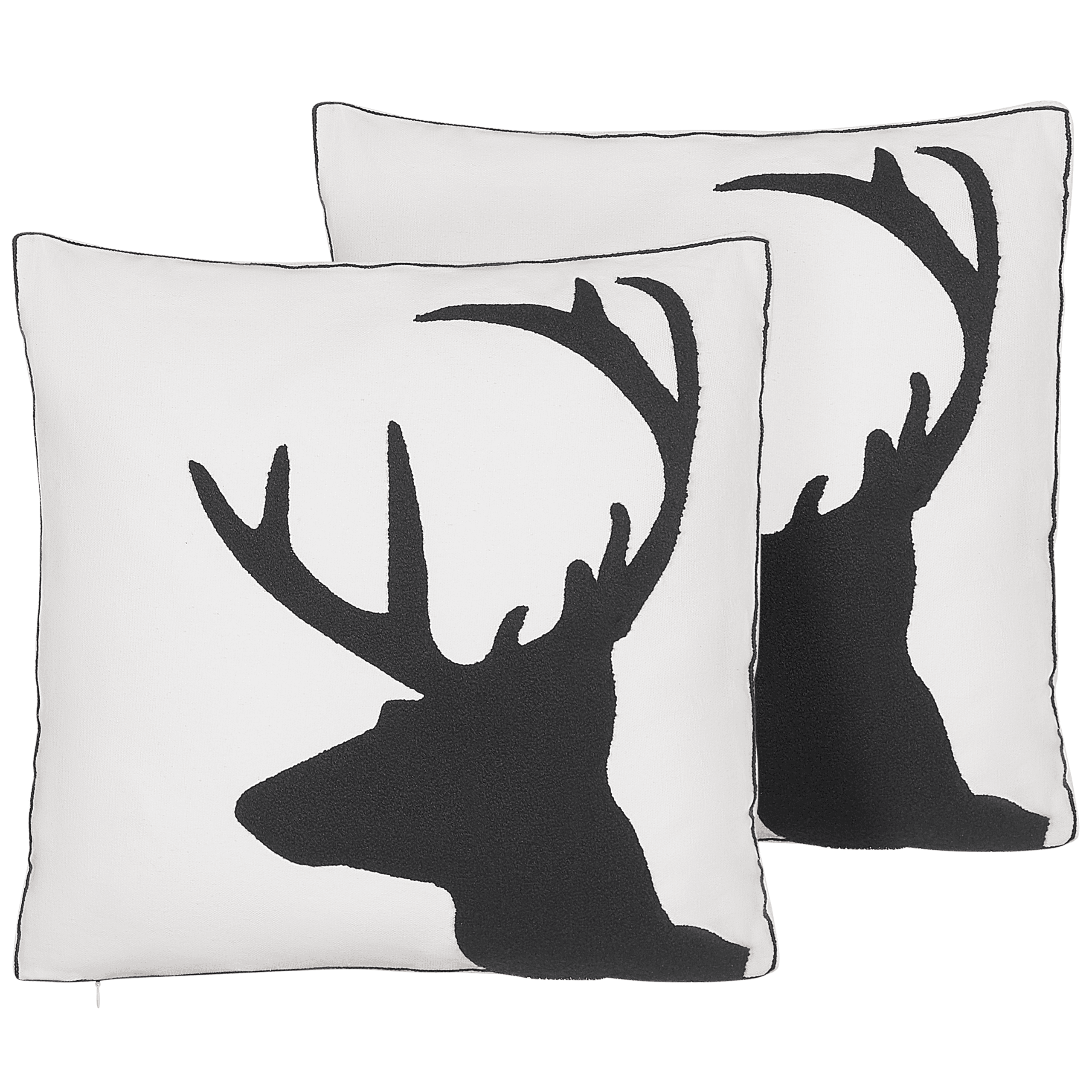 Koristetyynysetti 2 kpl SHADRACK puuvilla 45 x 45 cm Valkoinen Joulukuvio