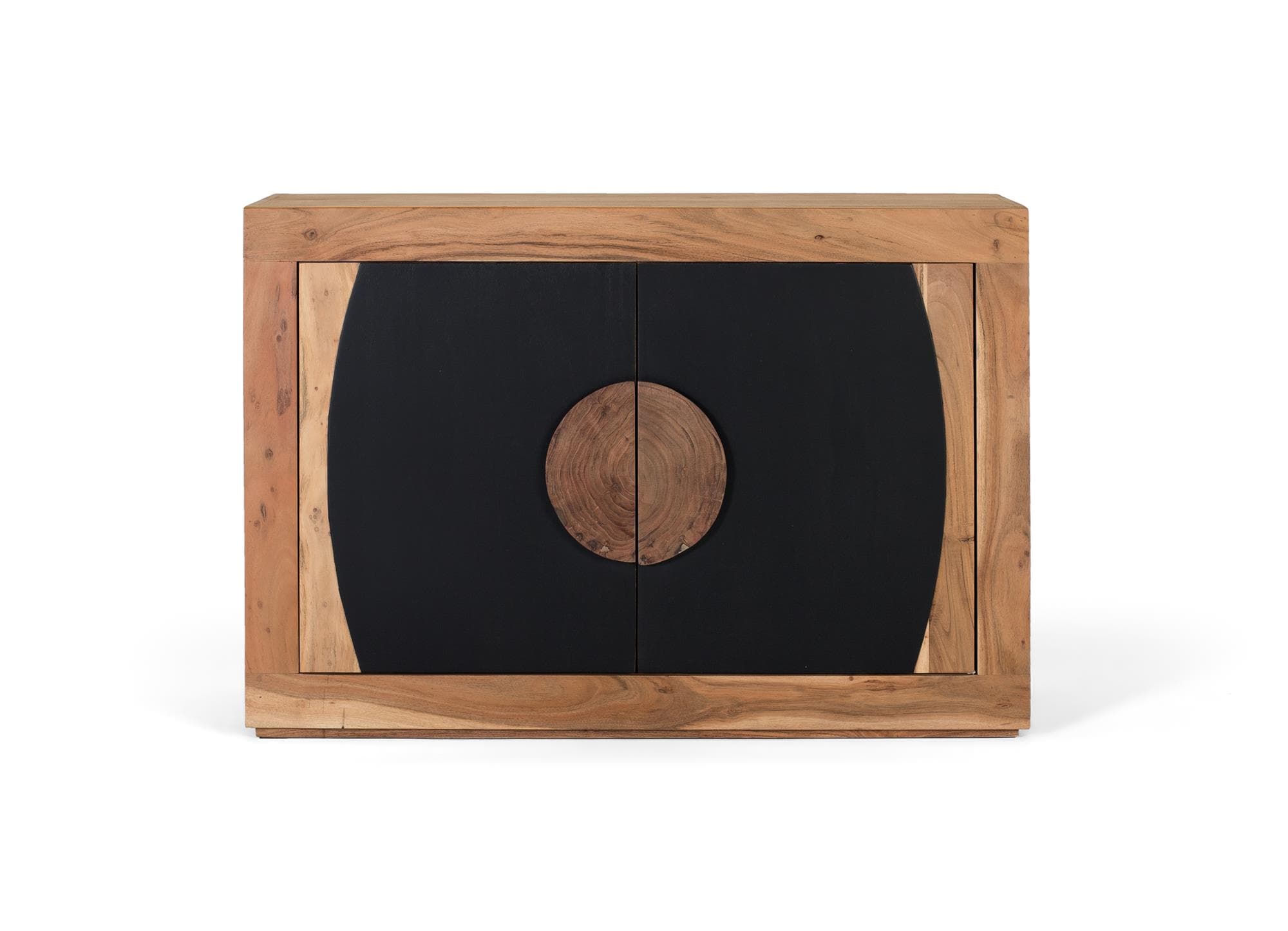 Akaasiapuusta valmistettu senkki, jossa on 2 ovea