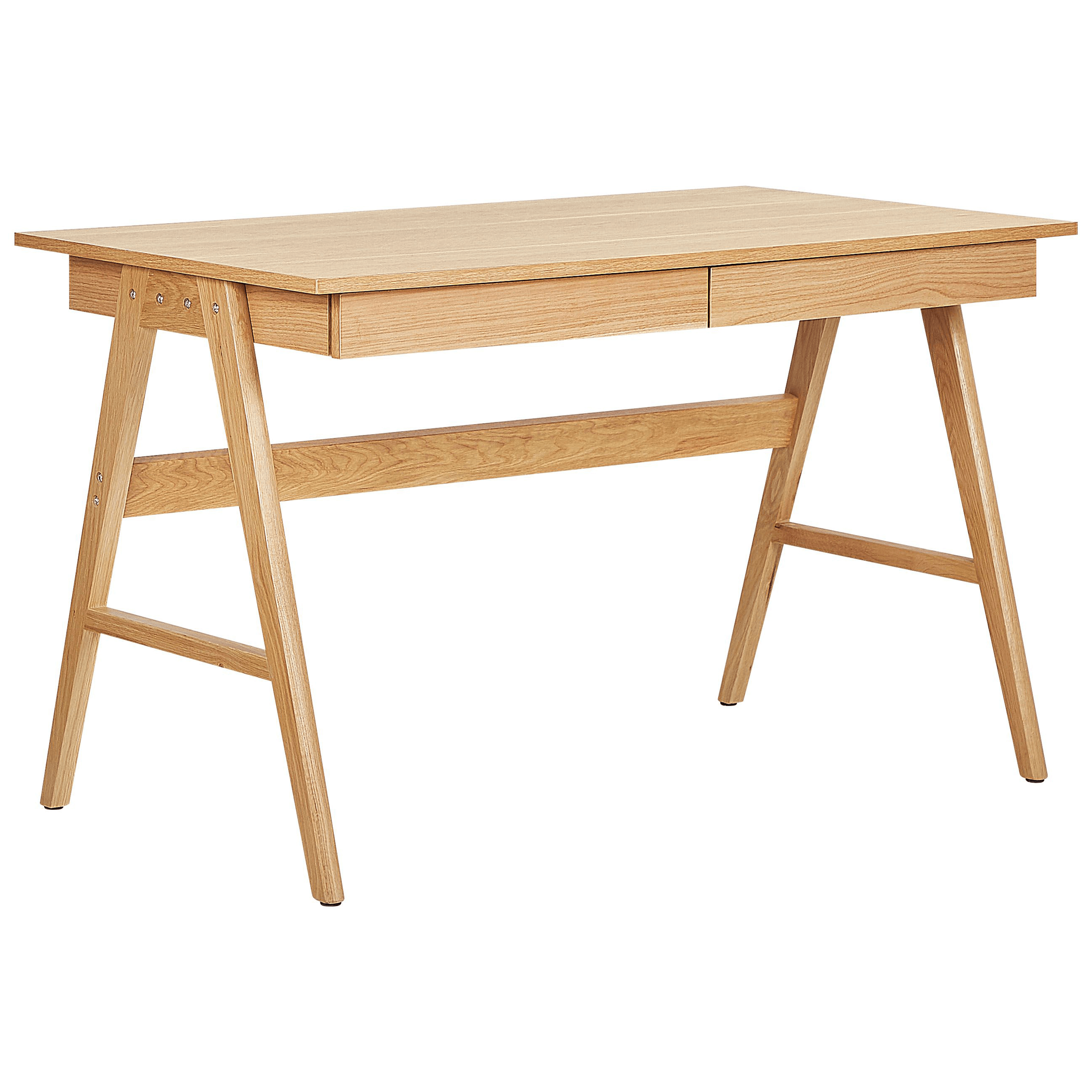 Työpöytä SHESLAY Vaaleanruskea 120 cm 70 cm säilytystila