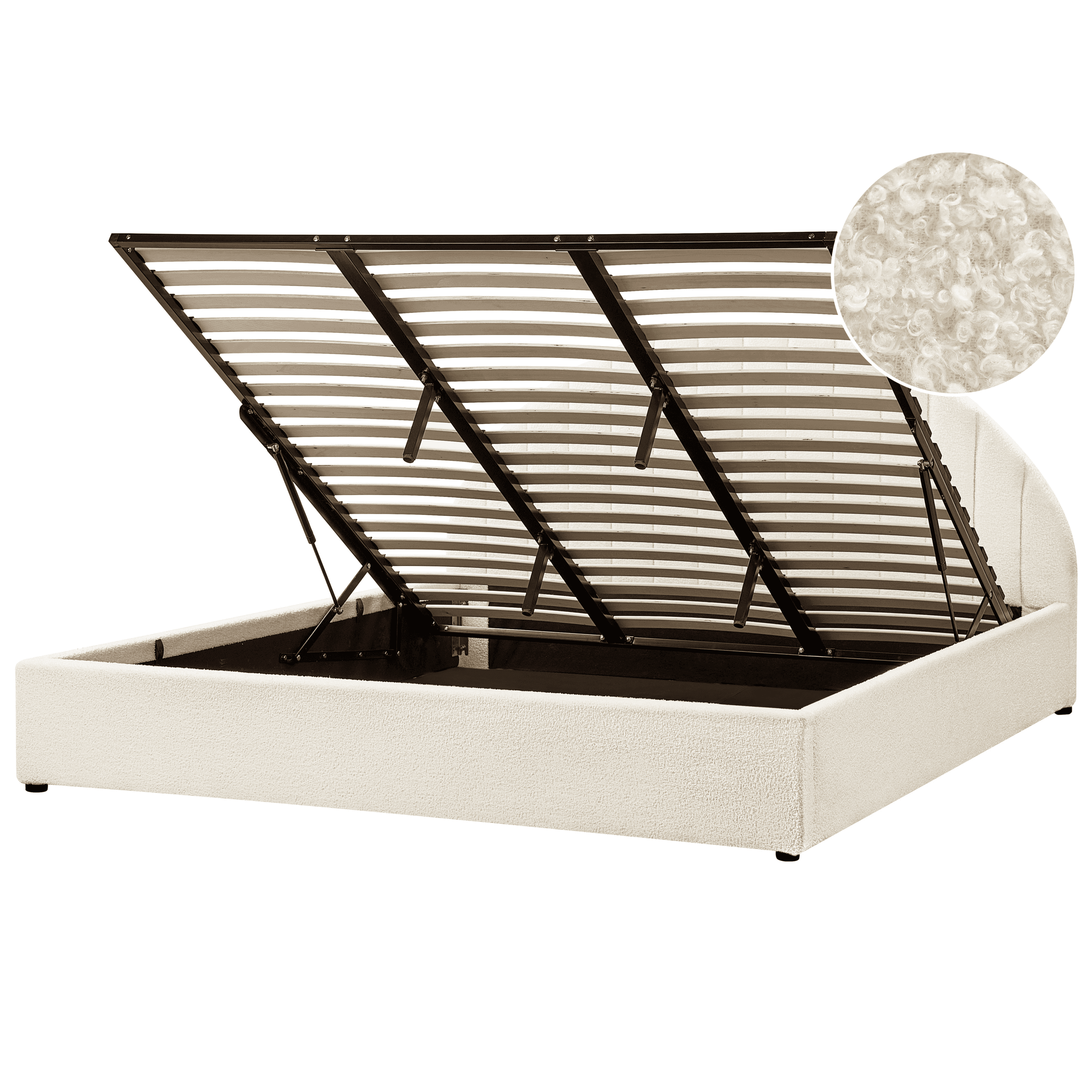 Sänky säilytystilalla buklee CHADENET 180 x 200 cm Luonnonvalkoinen