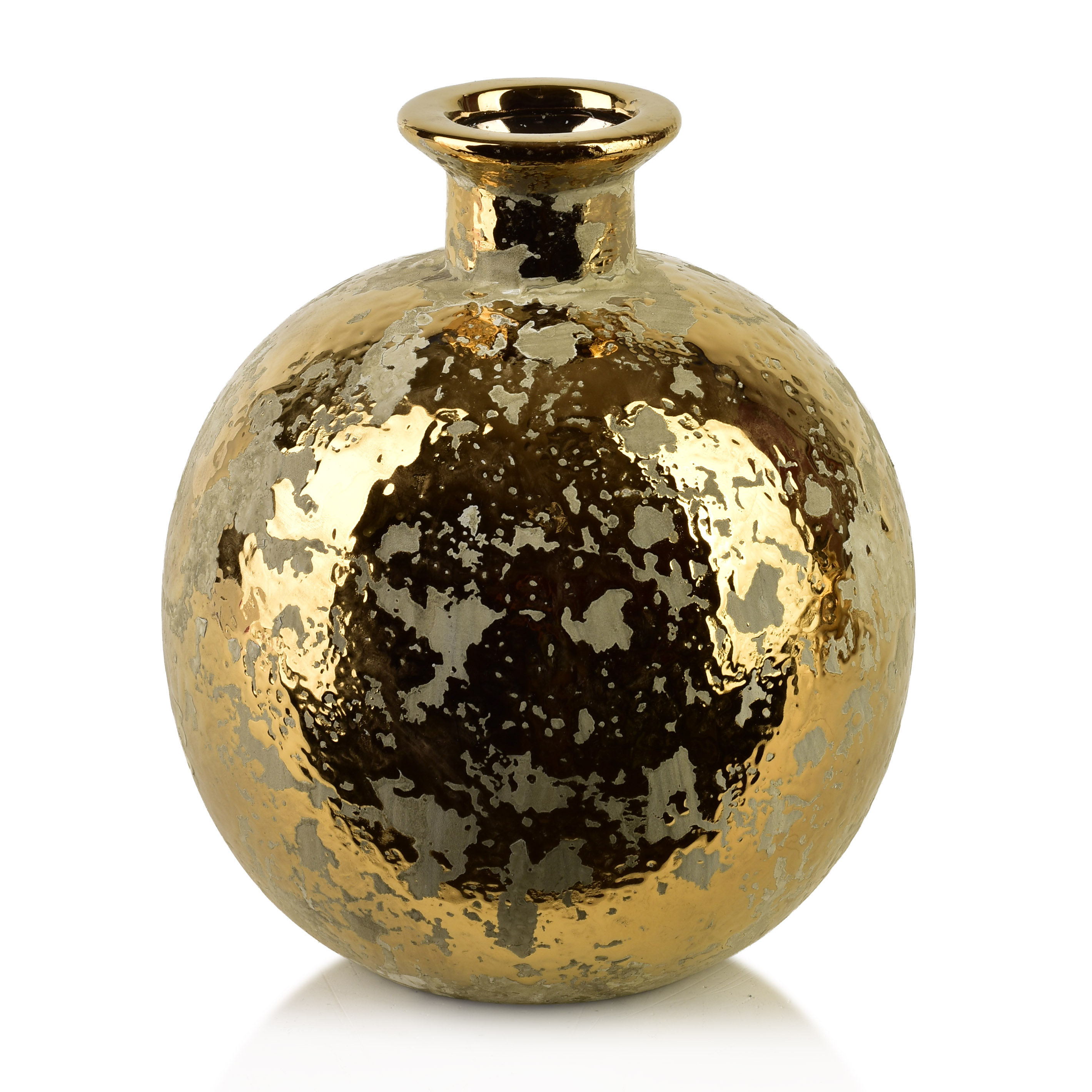 Maljakko keramiikka Mondex Yarine Gold 16x6x16cm kulta 1kpl