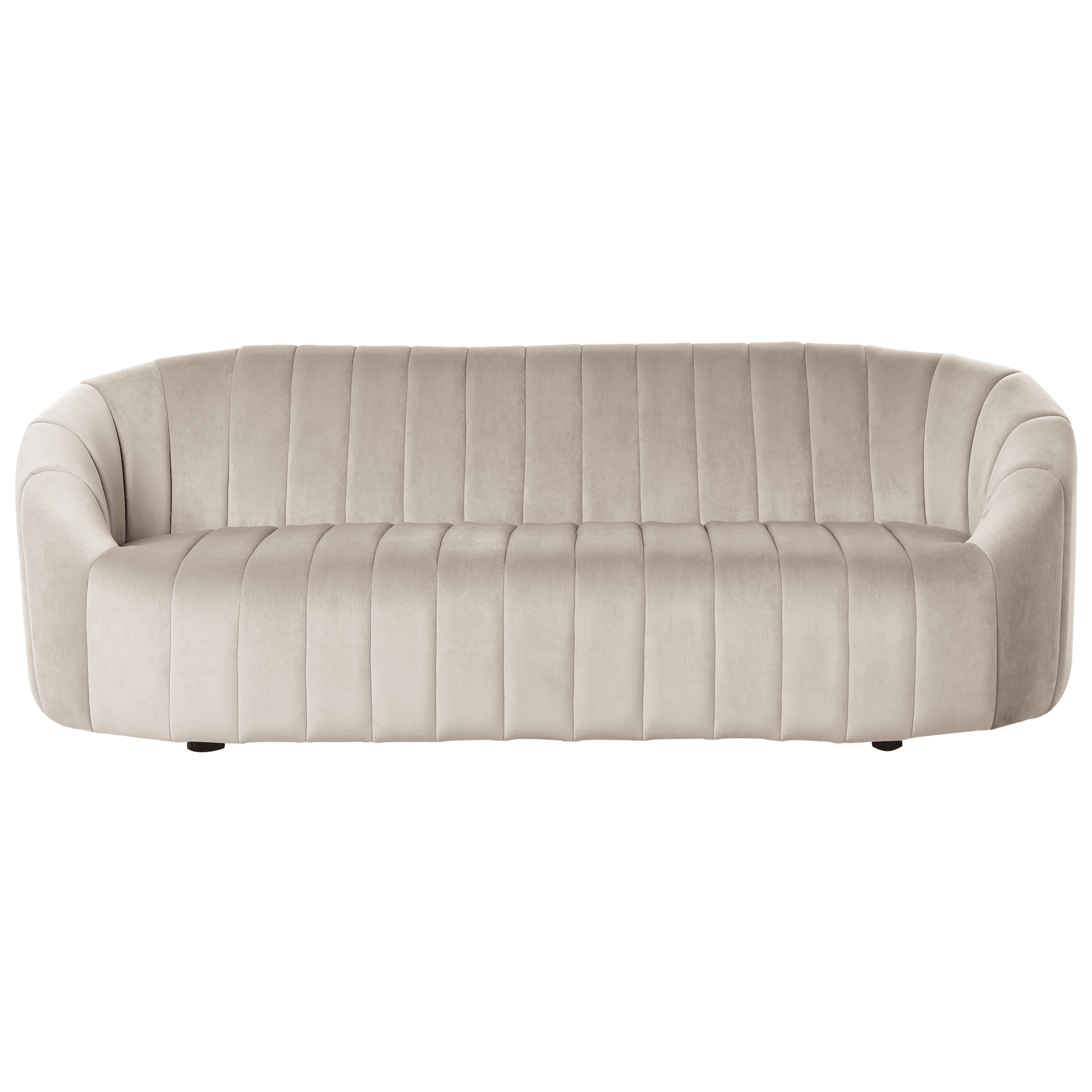 Sohva MALUNG sametti Beige 3-istuttava