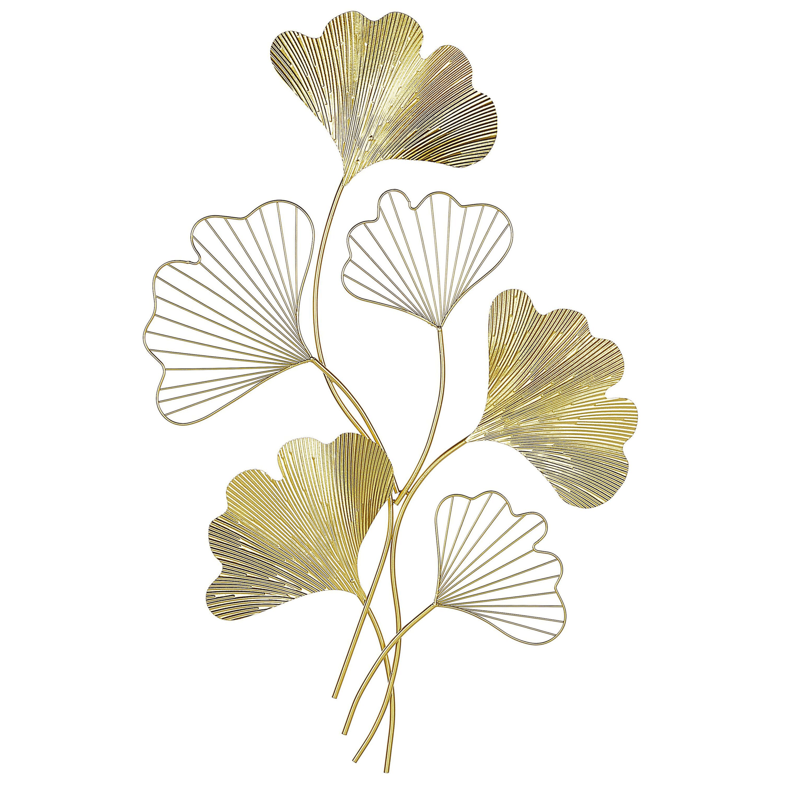 Seinäkoriste Kukka INDIUM metalli 79 cm Kulta