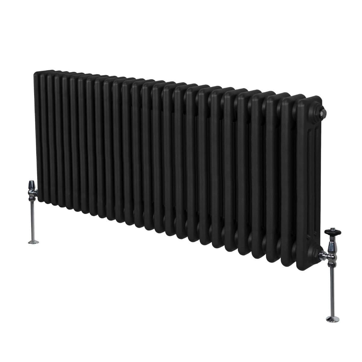Perinteinen 3-pylväinen patteri - 600 x 1192 mm - musta