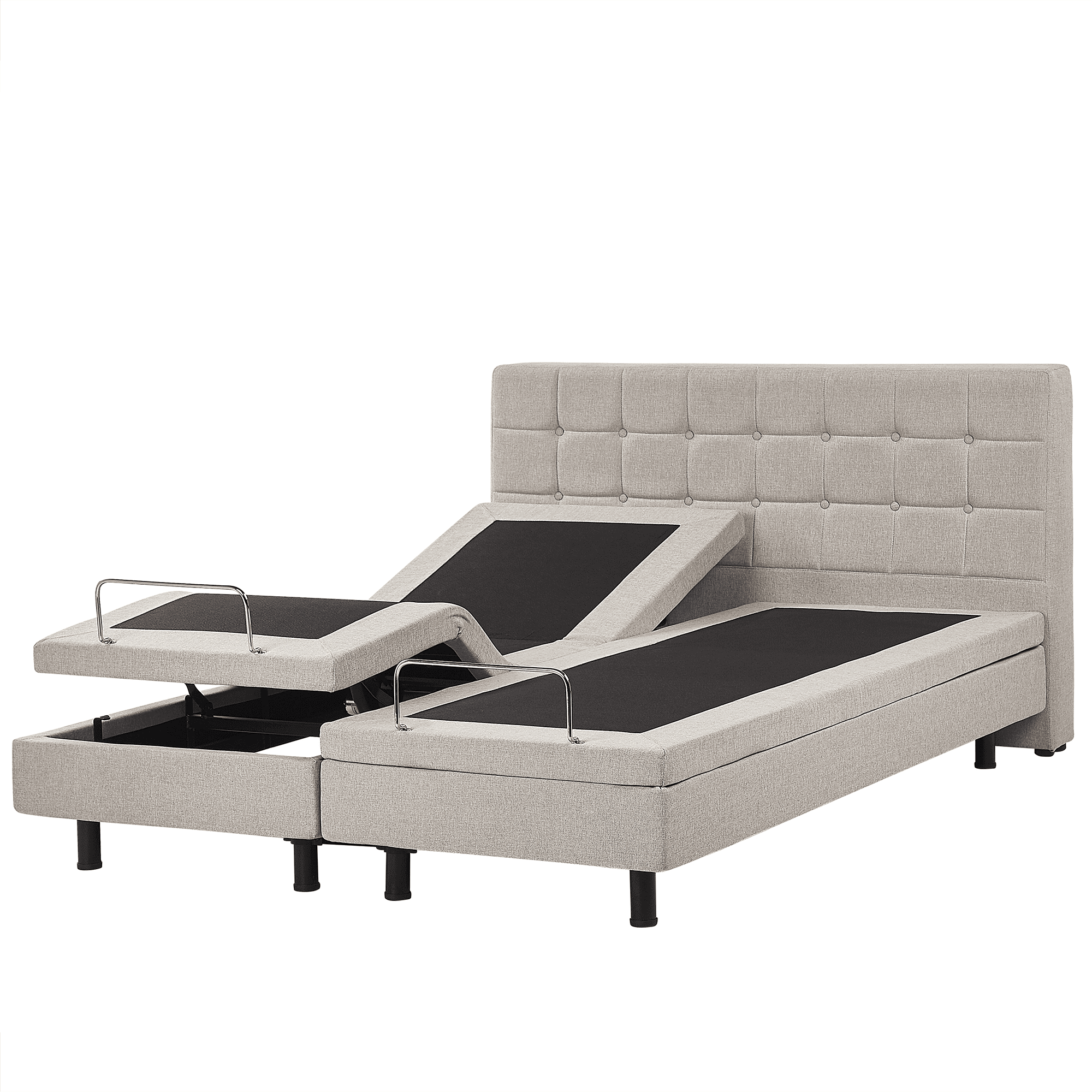 Säädettävä sänky kangas DUKE 160 x 200 cm Beige