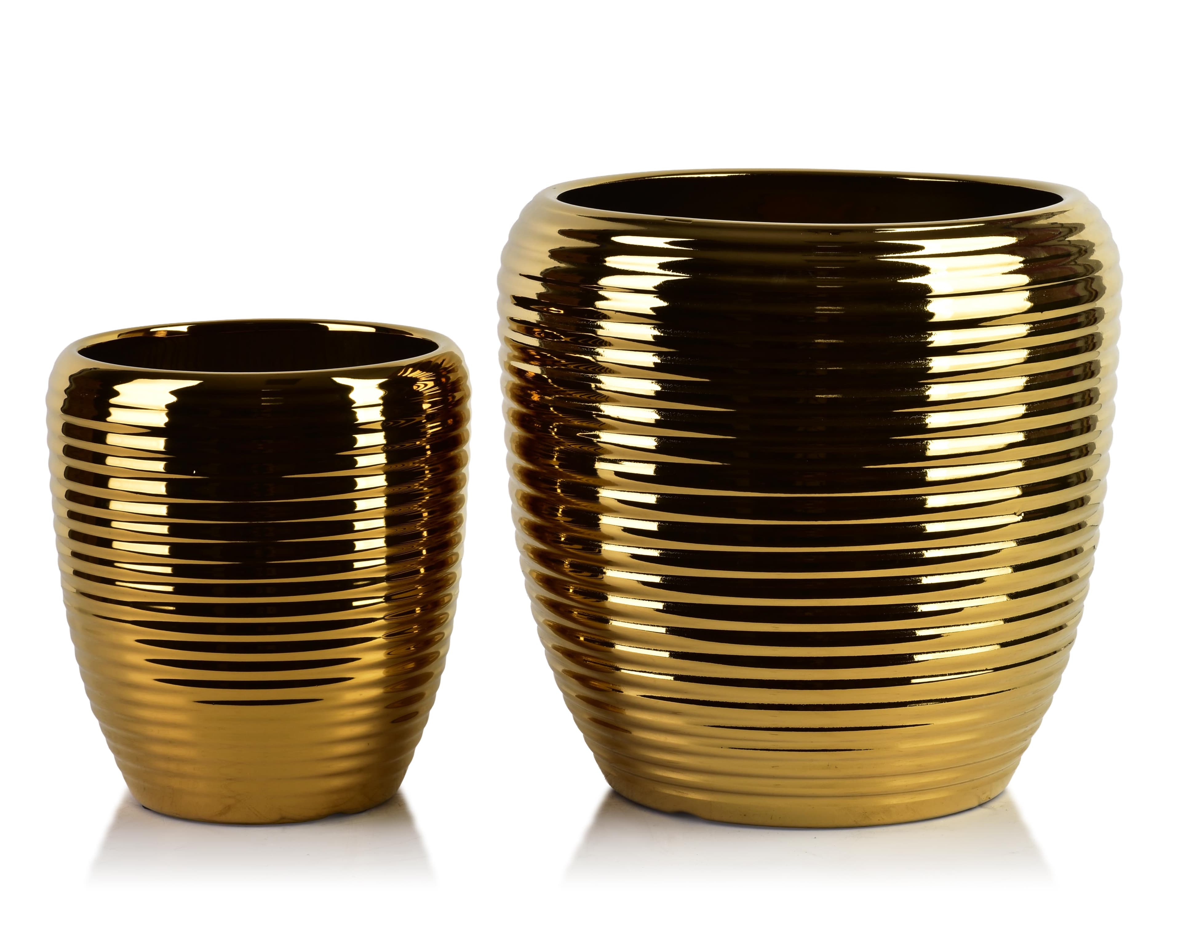 Kukkaruukku keramiikka Mondex Neva 30,5x30,5x30,5cm gold set