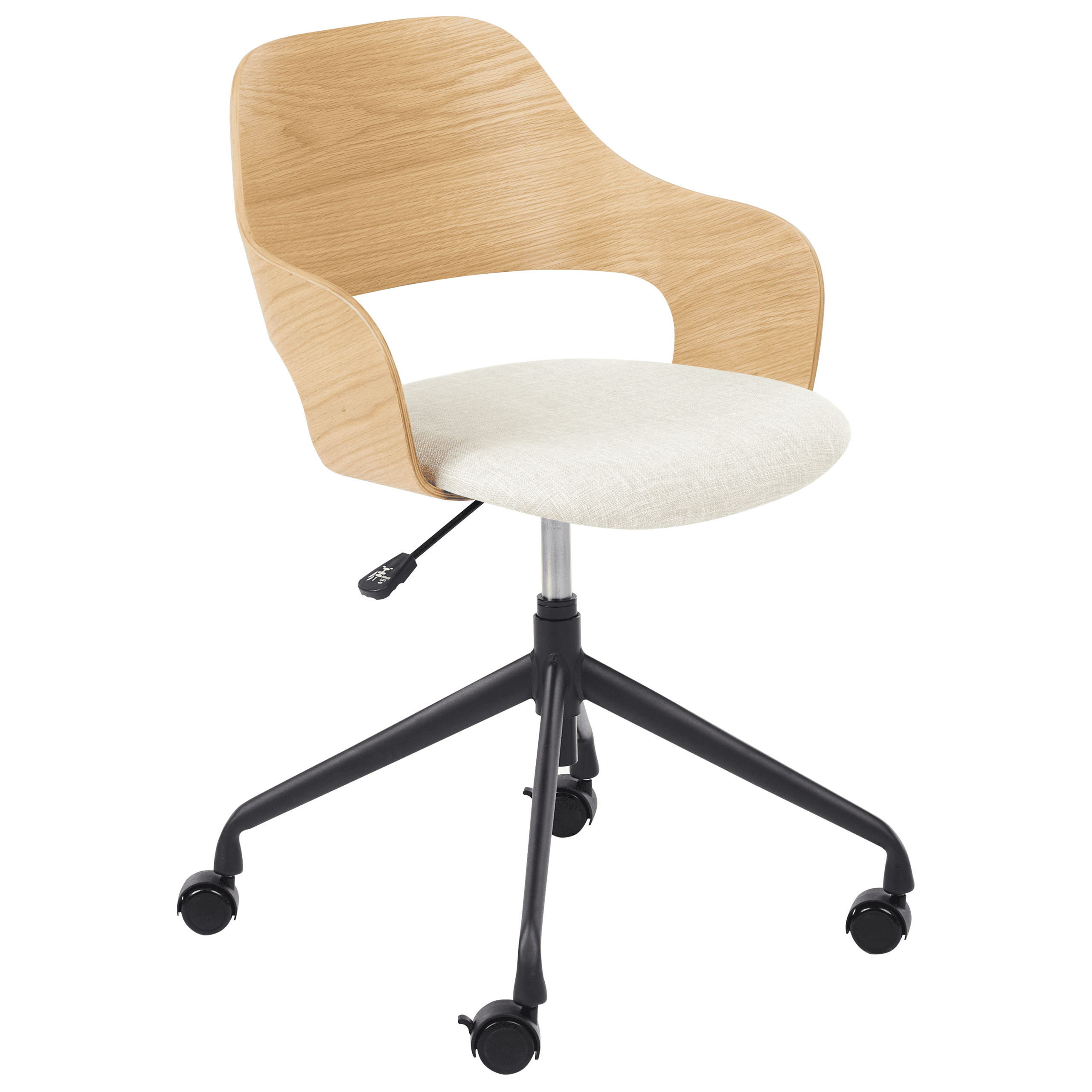 Työtuoli pyörivä NOVATO keinopellava Vaaleanbeige