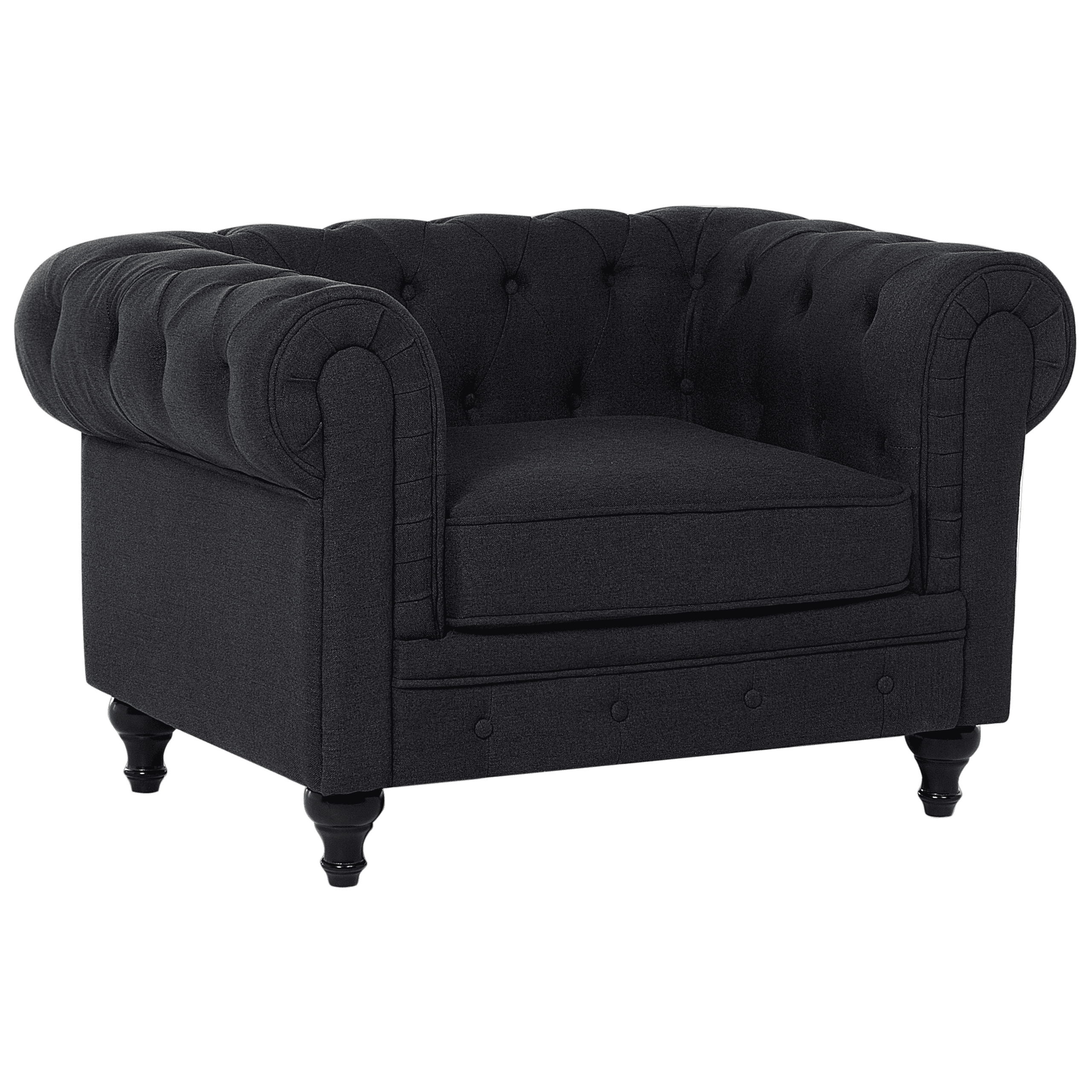 Nojatuoli CHESTERFIELD kangas Grafiitinharmaa