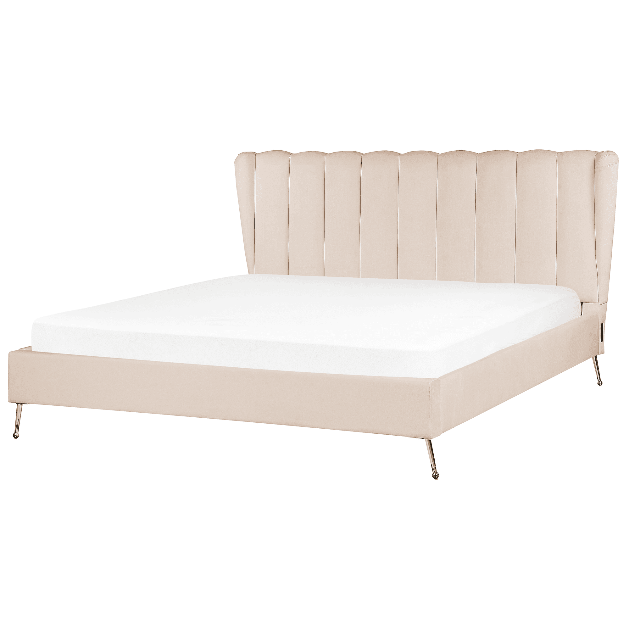 Sänky sametti MIRIBEL 180 x 200 cm Beige