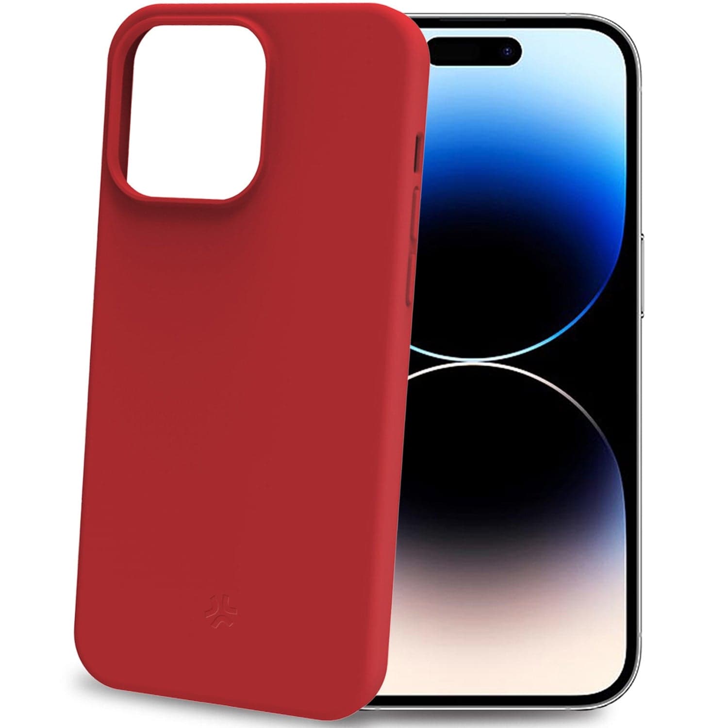 Cromo pehmeä kumikotelo iPhone 15 Pro Red