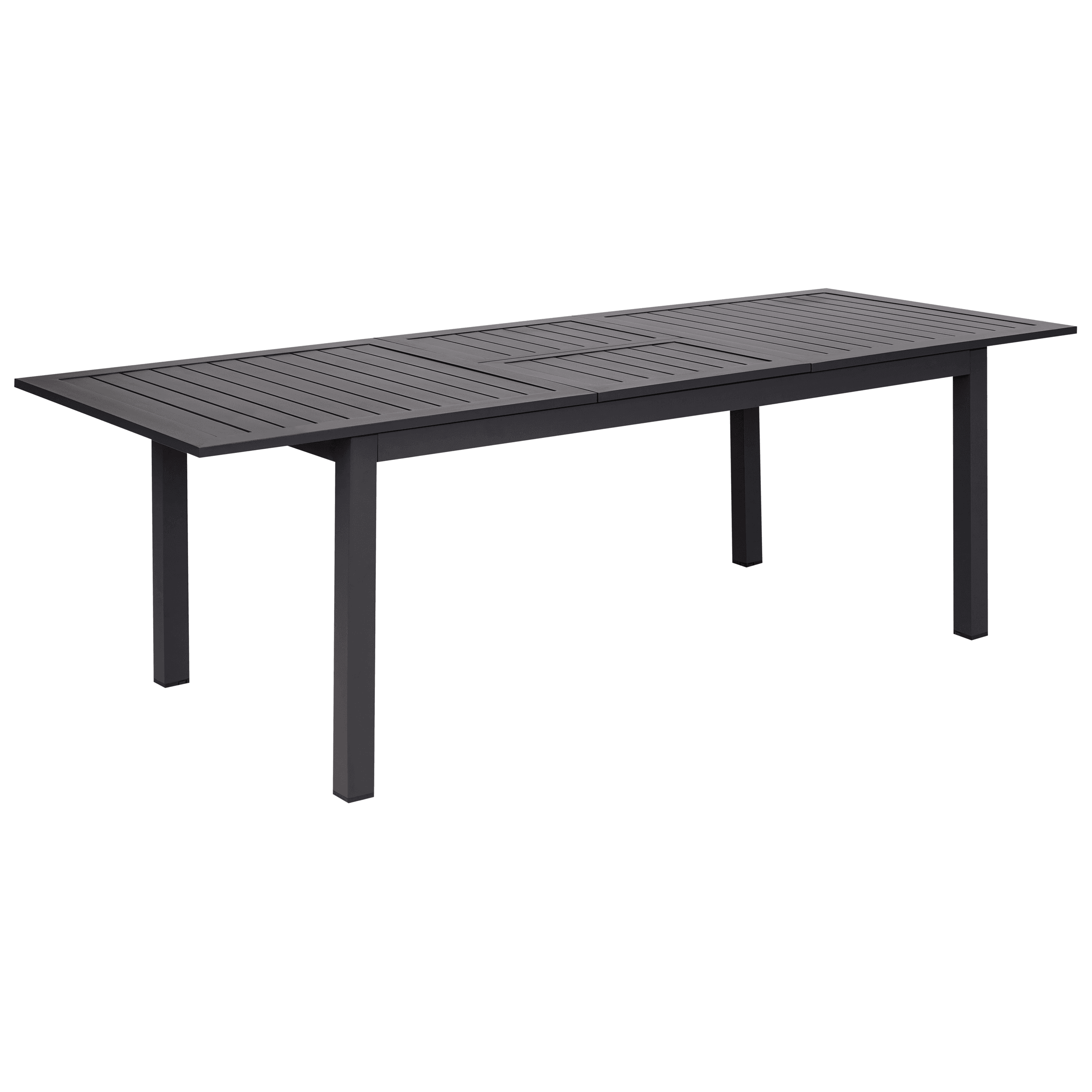 Jatkettava puutarhapöytä SKALOMA 180/240 cm 90 cm metalli Tummanharmaa