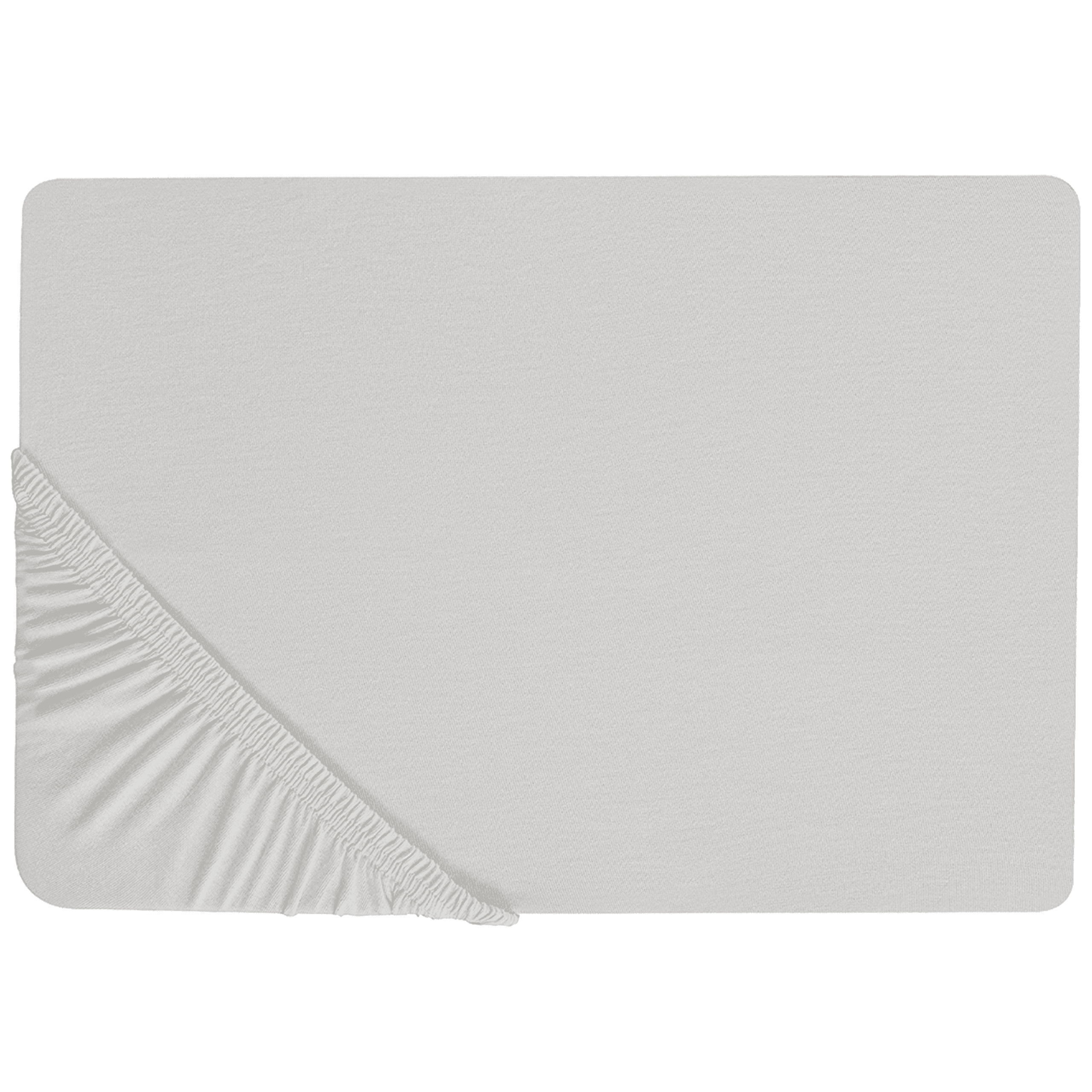 Muotoonommeltu lakana JANBU puuvilla 200 x 200 cm Vaaleanharmaa