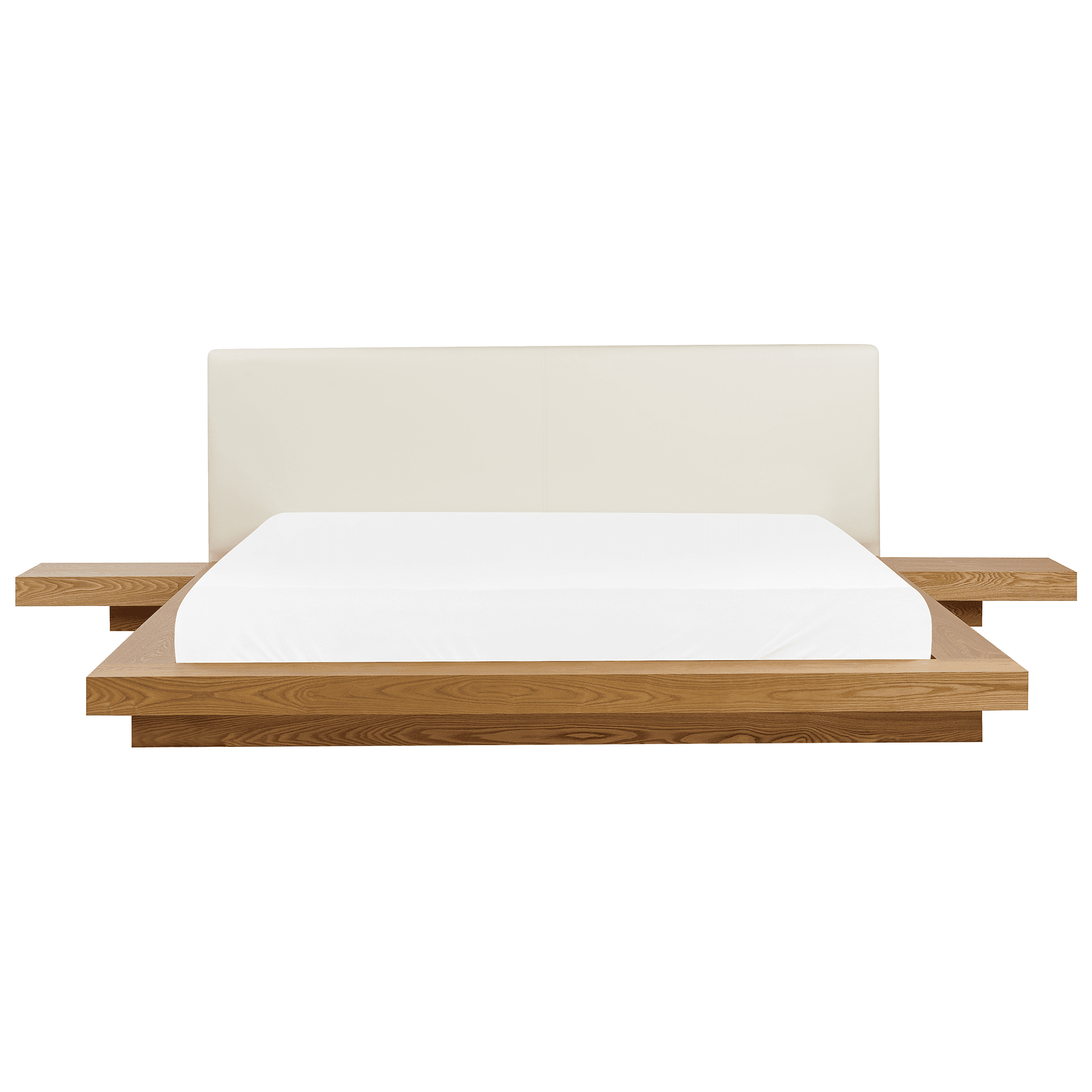 Sänky keinonahka ZEN 180 x 200 cm Luonnollinen saarni