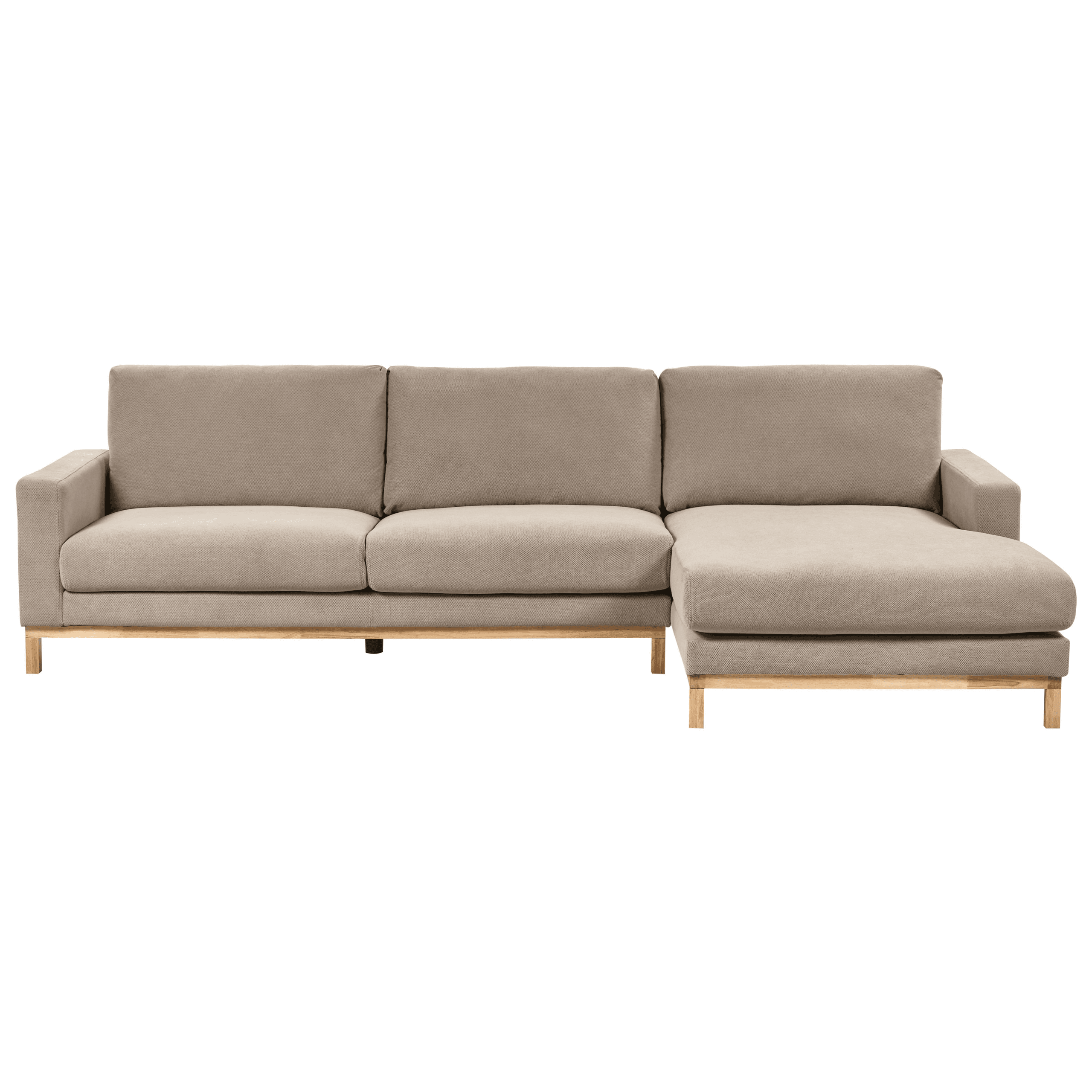 Kulmasohva 4-istuttava SIGGARD kangas Ruskeanharmaa Vasen