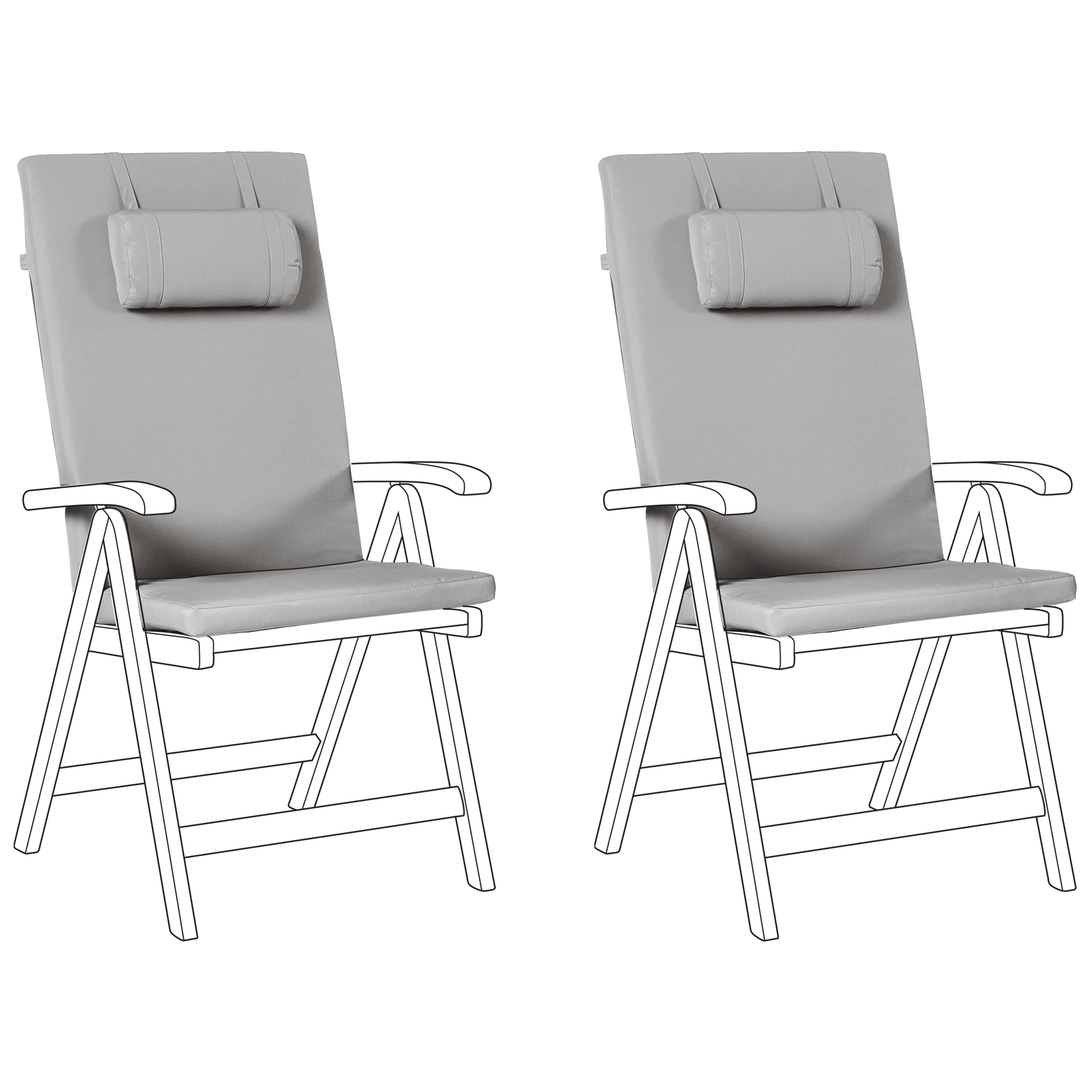 Selkä-/istuintyynysetti 2 kpl JAVA/AMANTEA PREMIUM 50 x 70 cm Vaaleanharmaa