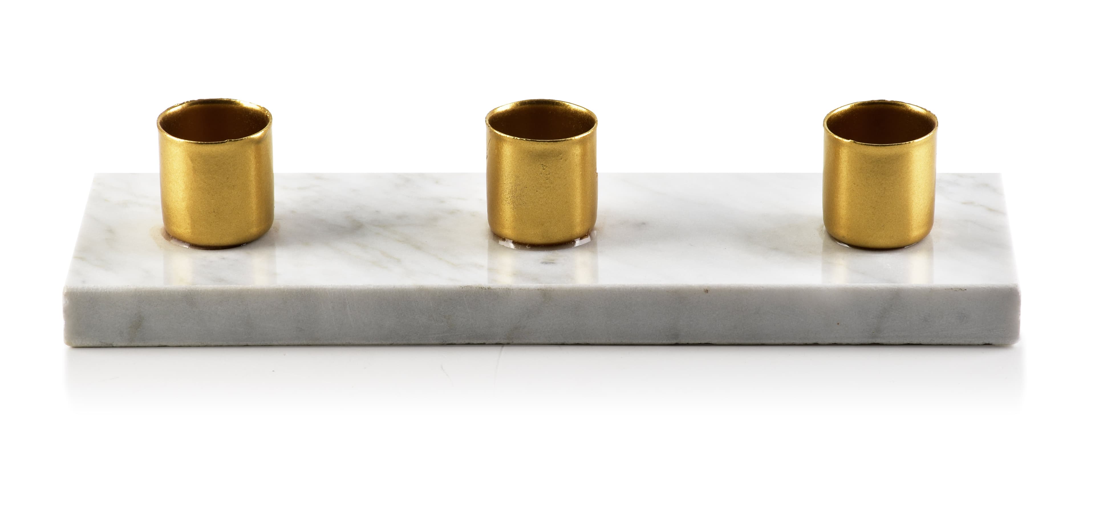 Kynttilänjalka konglomeraatti Mondex Cedric Marble 200x65x40 valkoinen 1kpl
