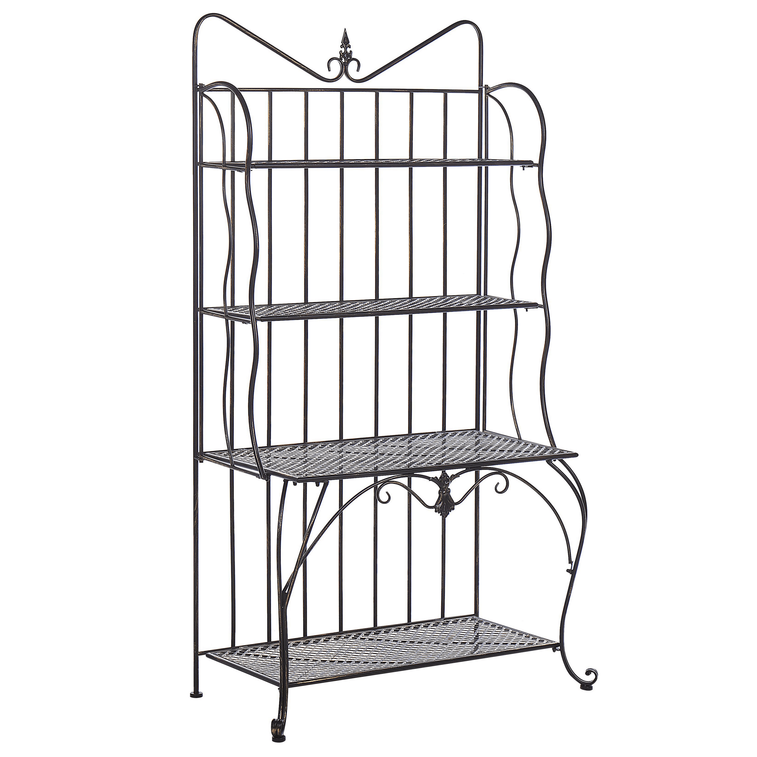 Hylly PAVONA metalli 94 cm 50 cm Musta