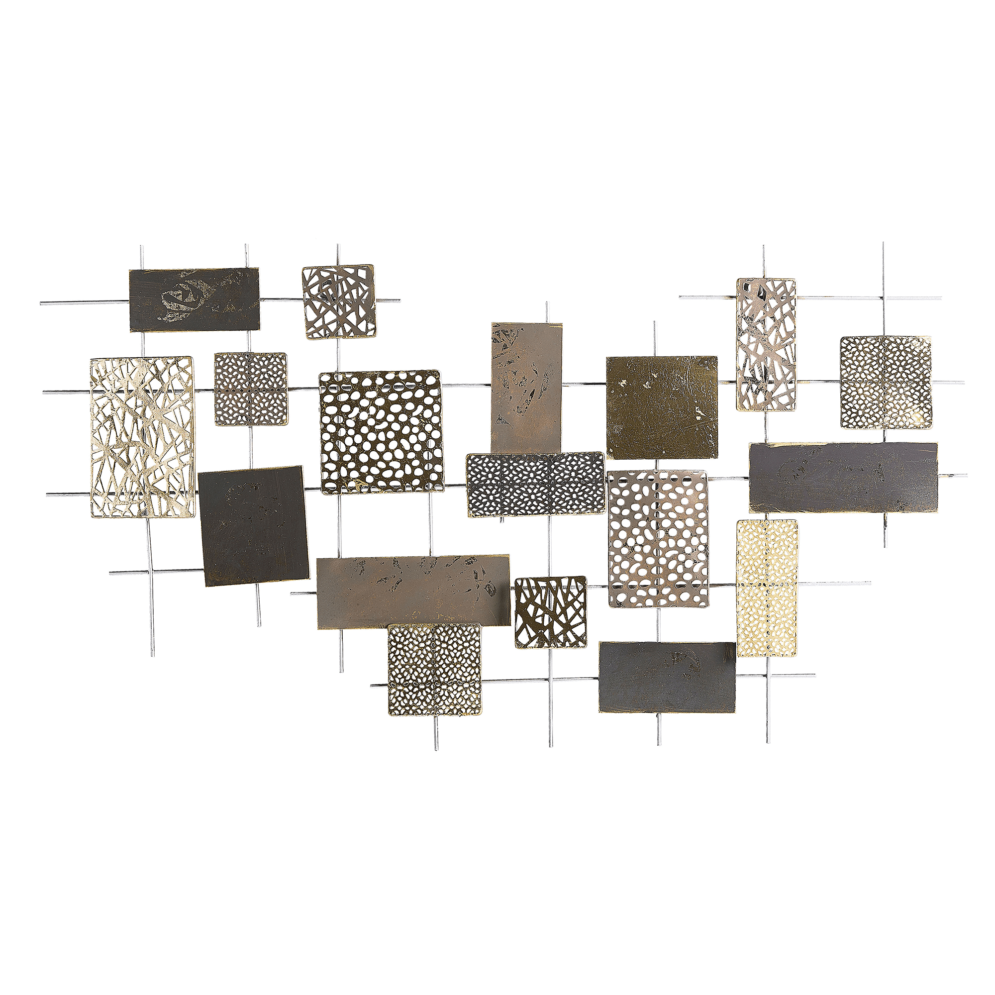 Seinäkoriste ASTATINE metalli 50 cm Kulta