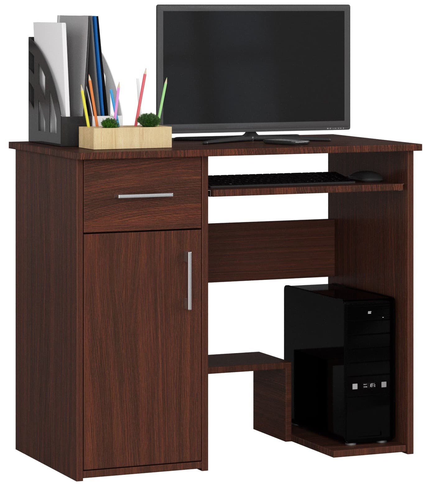 Akord Kirjoituspöytä Pin 1 laatikko 1 kaappi vasen Wenge 90x50x74