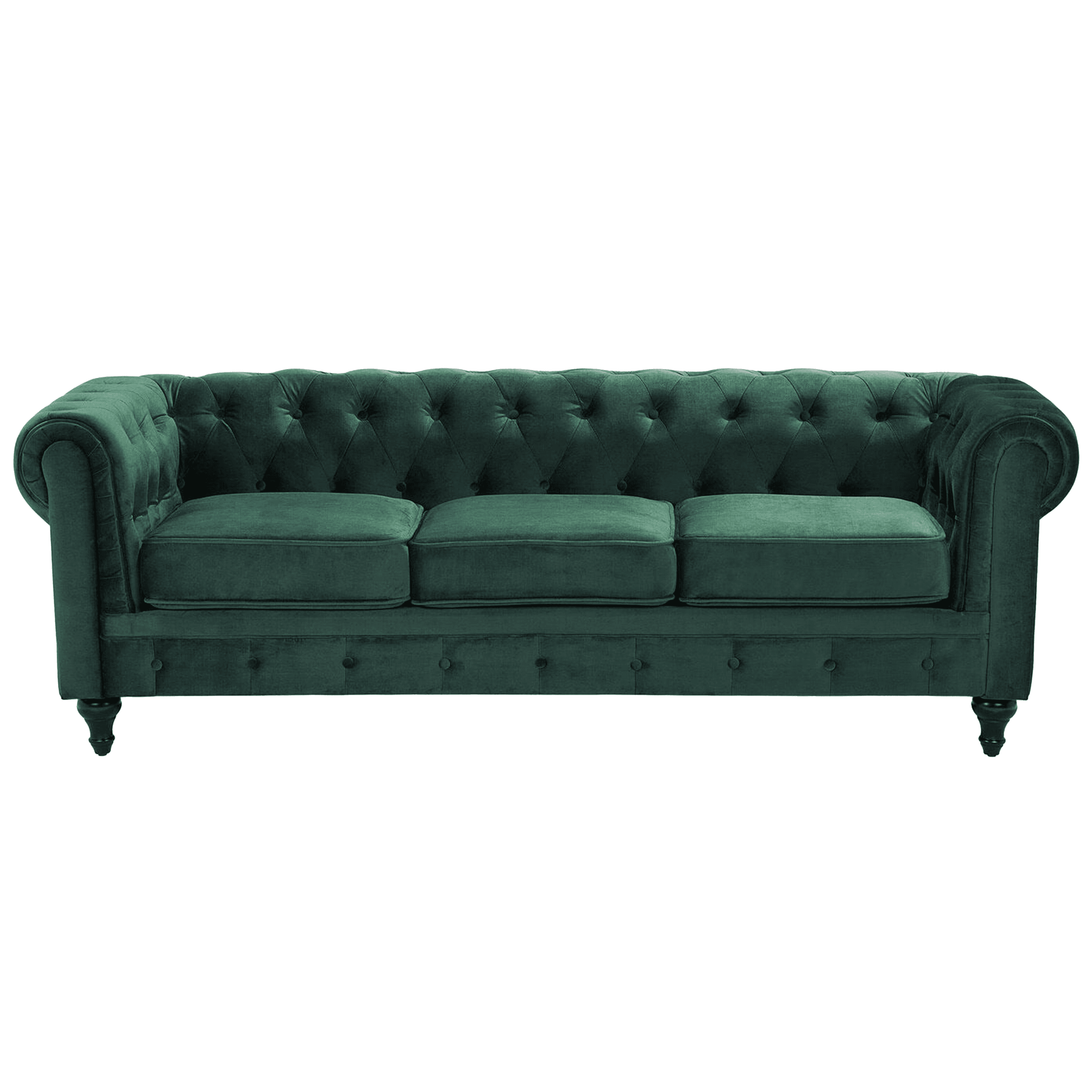 Sohva CHESTERFIELD sametti Smaragdinvihreä 3-istuttava