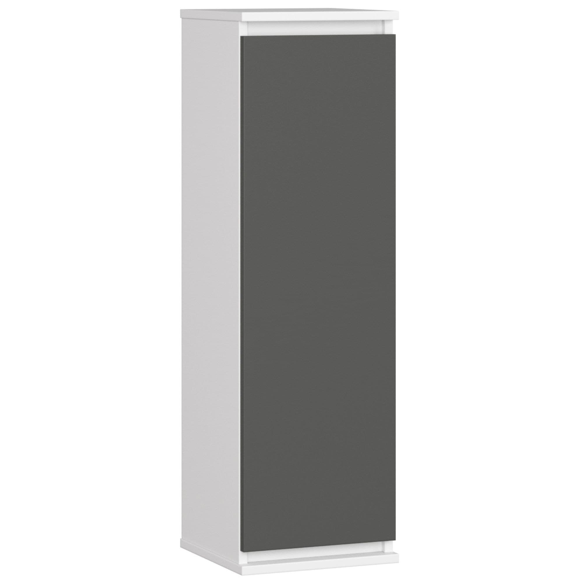 Akord Ripustettava vitriinikaappi Valkoinen/Harmaa Grafiitti 30x30x140