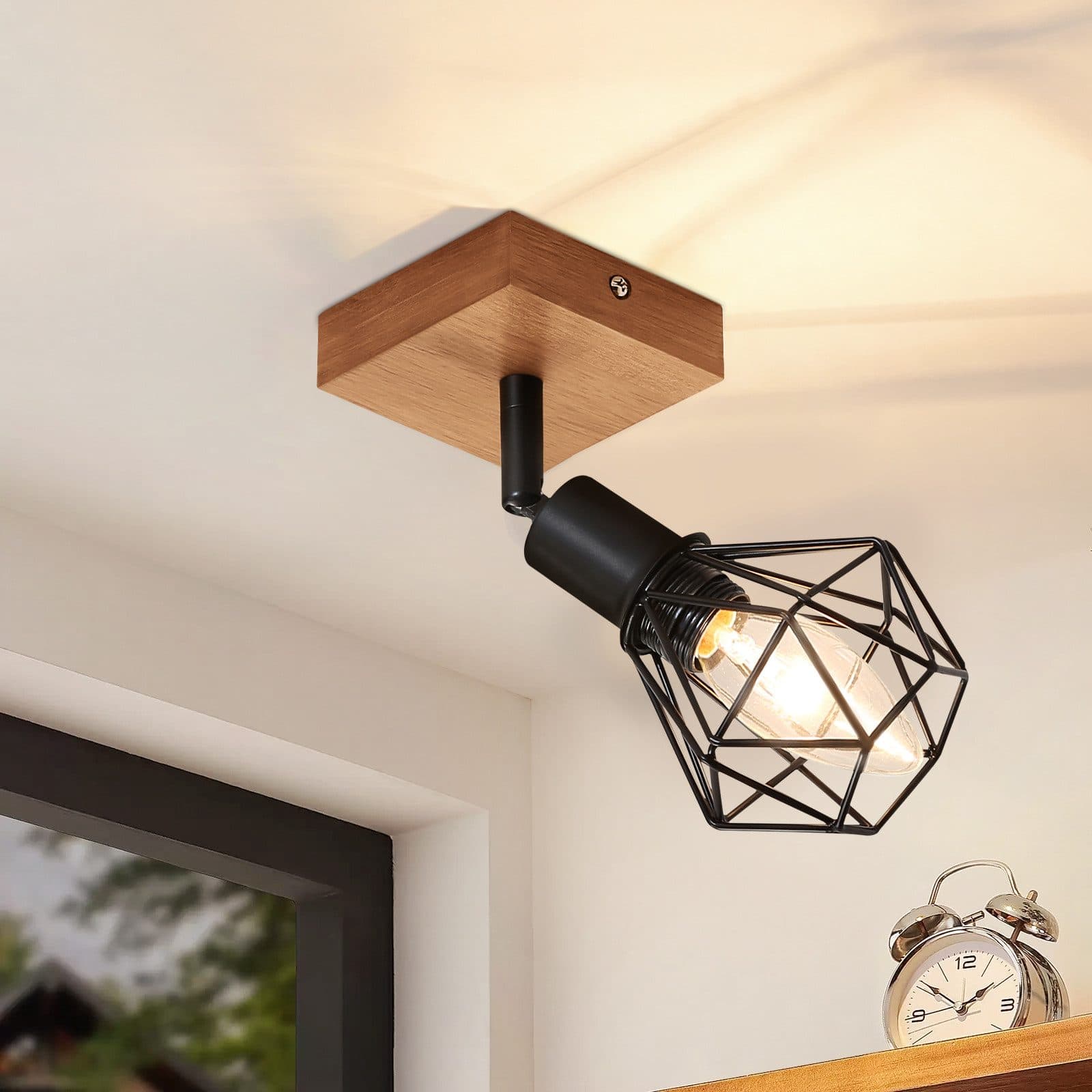 ZMH säädettävä 350° metallinen kattovalaisin, 40 W LED, eteiseen, olohuoneeseen, makuuhuoneeseen, keittiöön