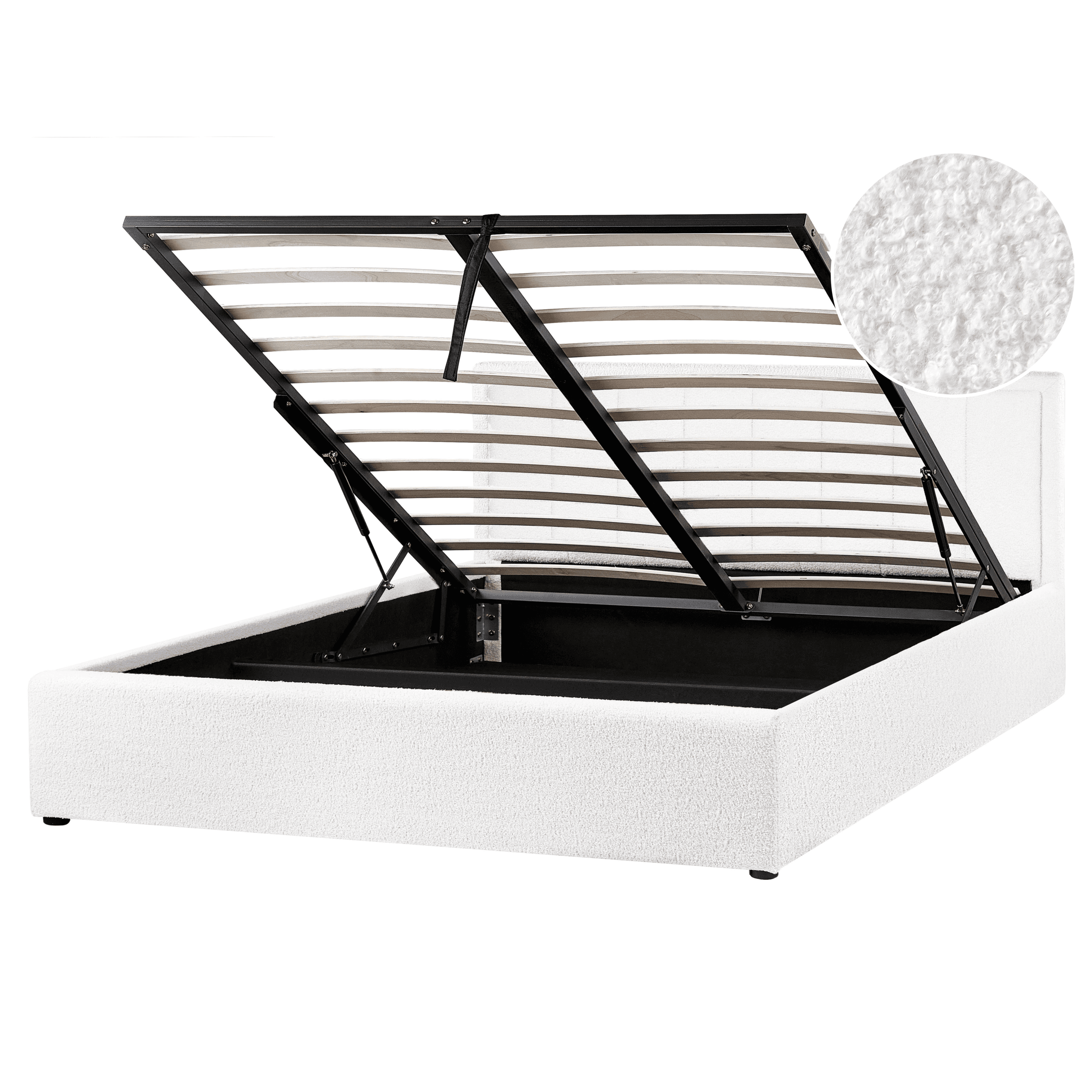 Sänky säilytystilalla buklee MONTLAUR 160 x 200 cm Valkoinen