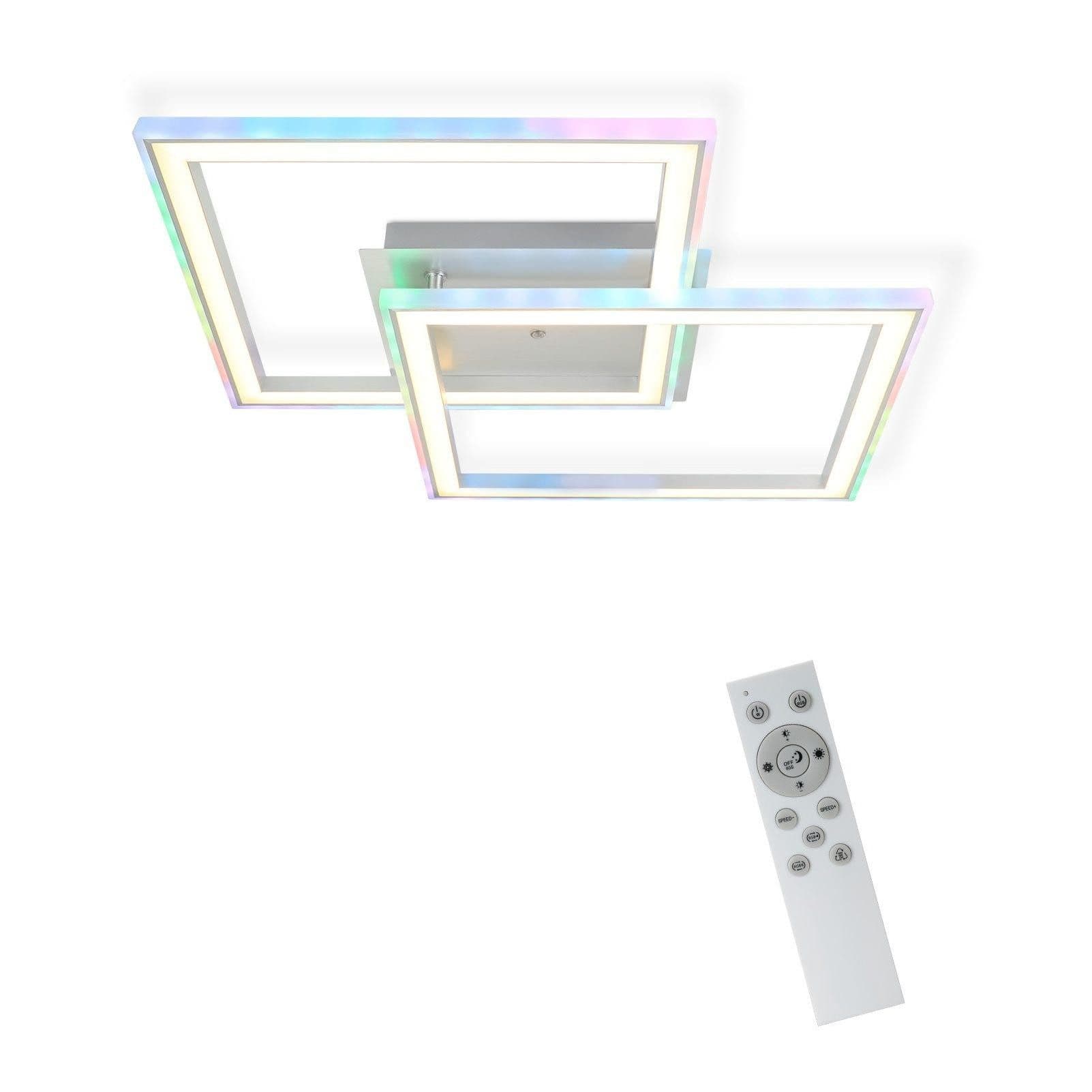 NETTLIFE RGB LED - kattovalaisin, väriä vaihtava, himmennettävä lamppu kaukosäätimellä, 35W