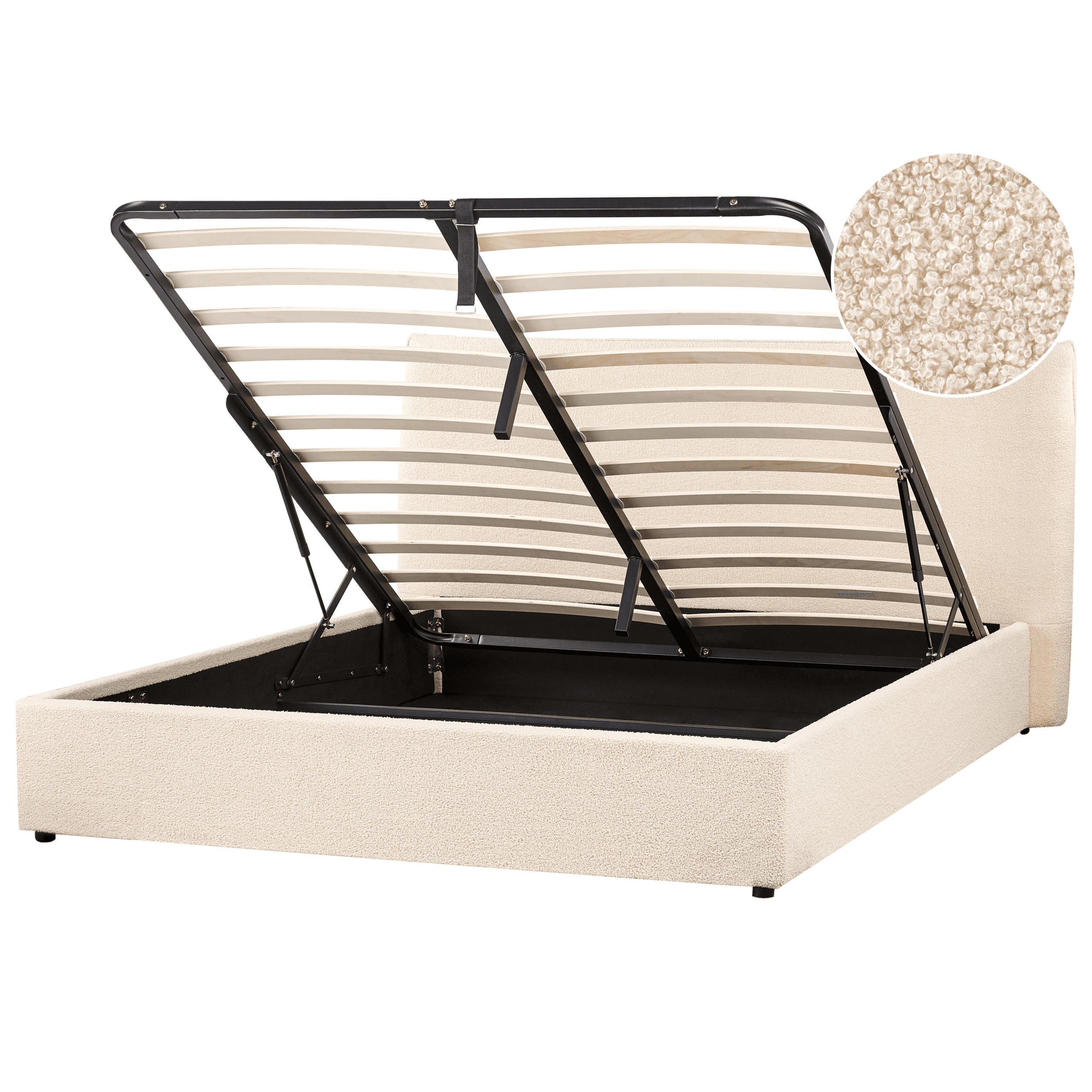 Sänky säilytystilalla buklee LAVAUR 160 x 200 cm Beige