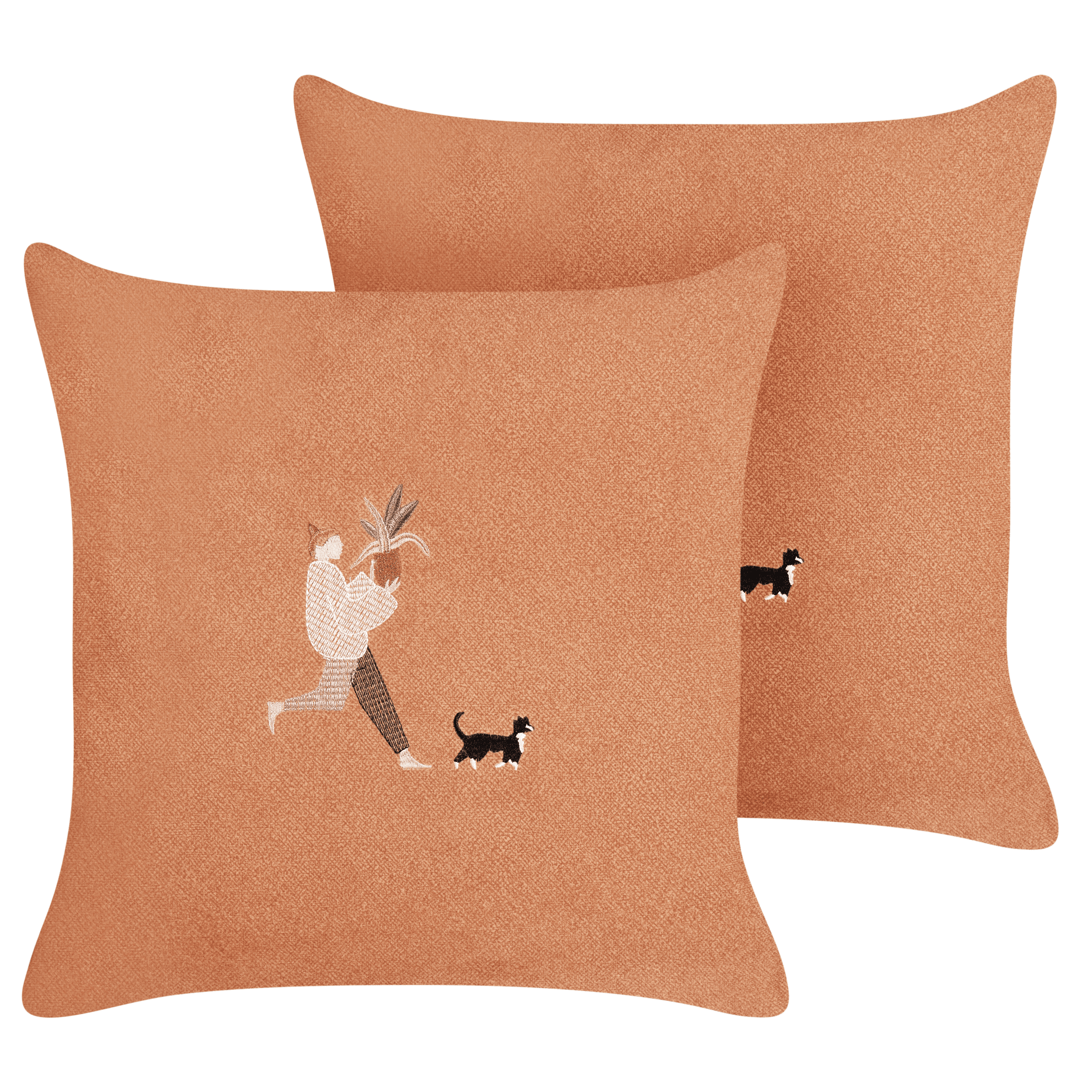 Koristetyynysetti 2 kpl MARIGOLD 45 x 45 cm Oranssi Hillitty