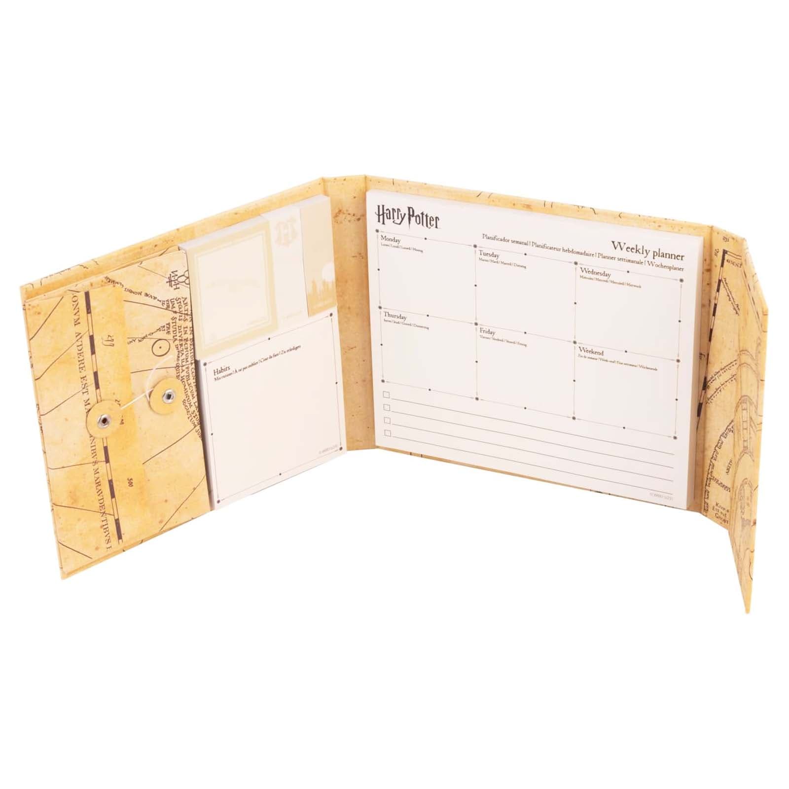 Viikkoagenda Marauderin kartta 19,3×16,5 cm, muistilapuilla
