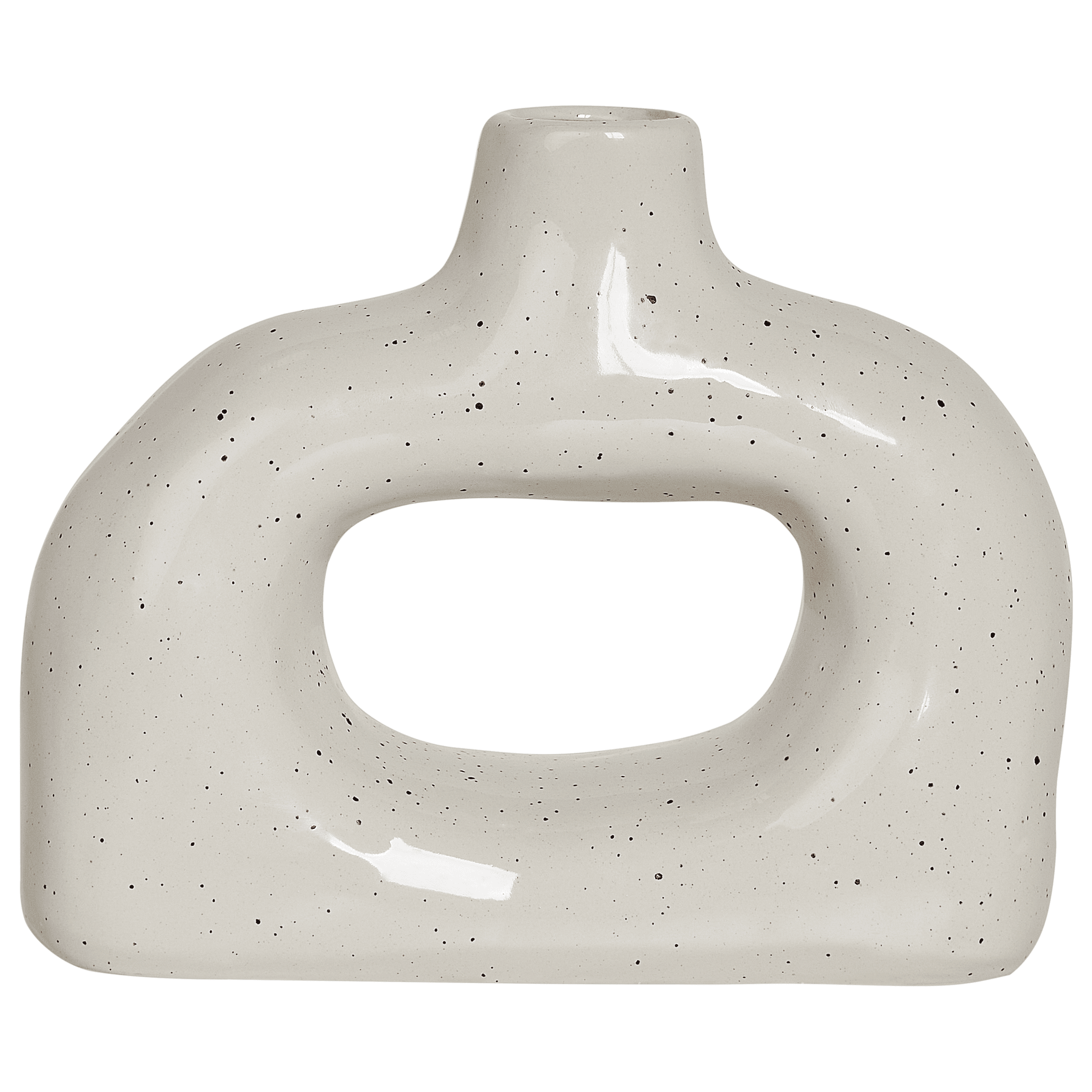 Kukkamaljakko MOONEYE kivitavara 19 cm Luonnonvalkoinen