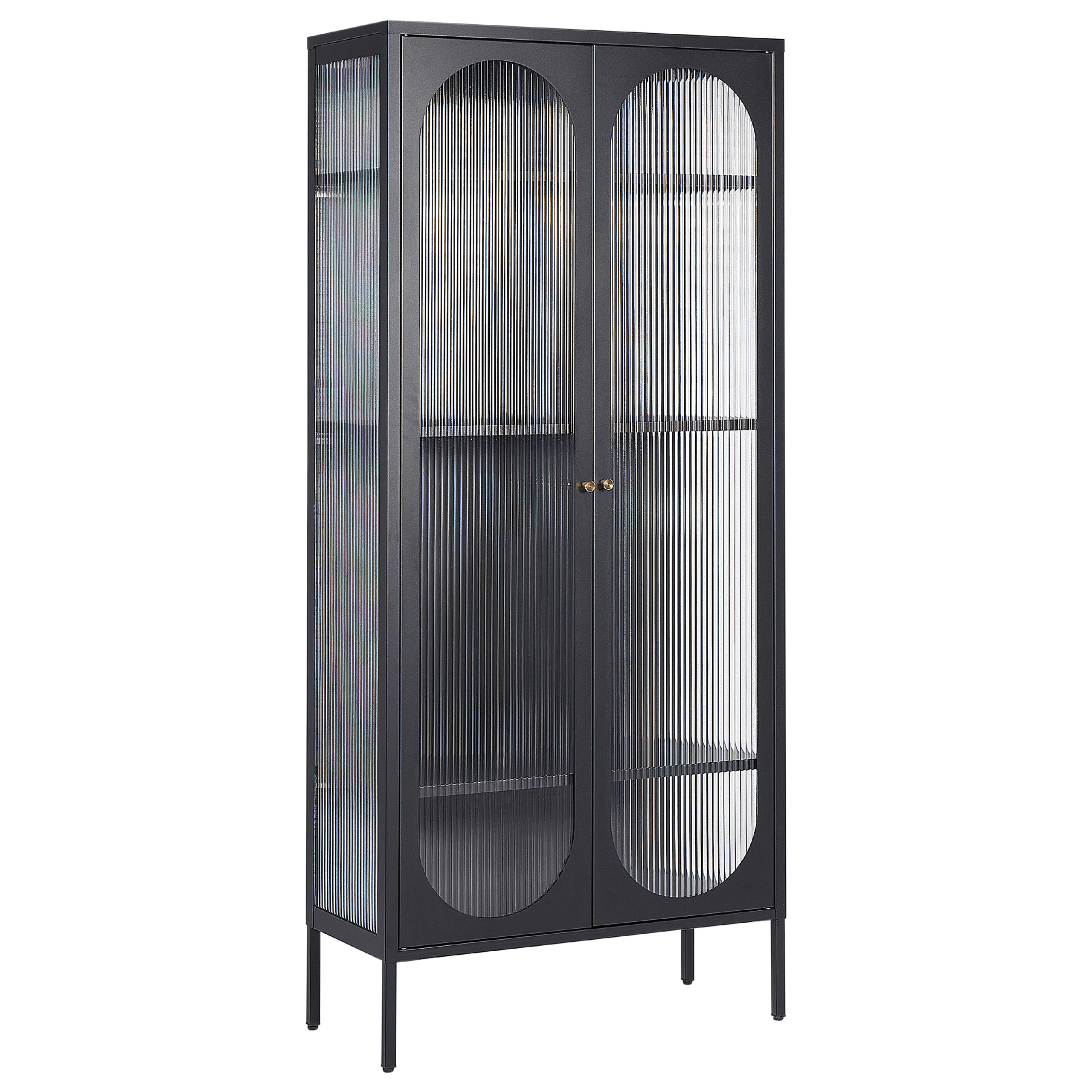 Lasivitriini FOXTON metalli 80 cm Musta