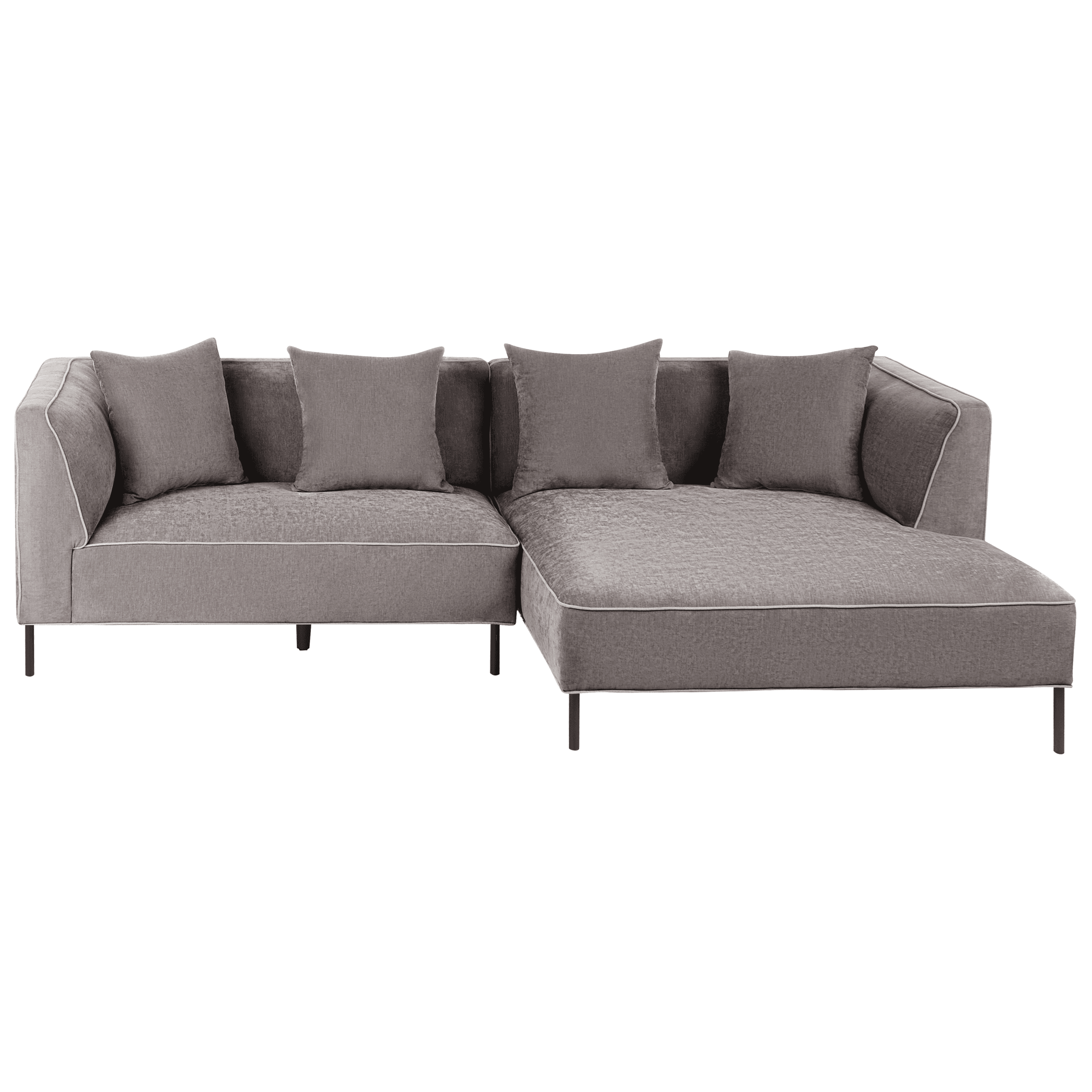 Kulmasohva 3-istuttava SATER chenille Ruskeanharmaa Vasen