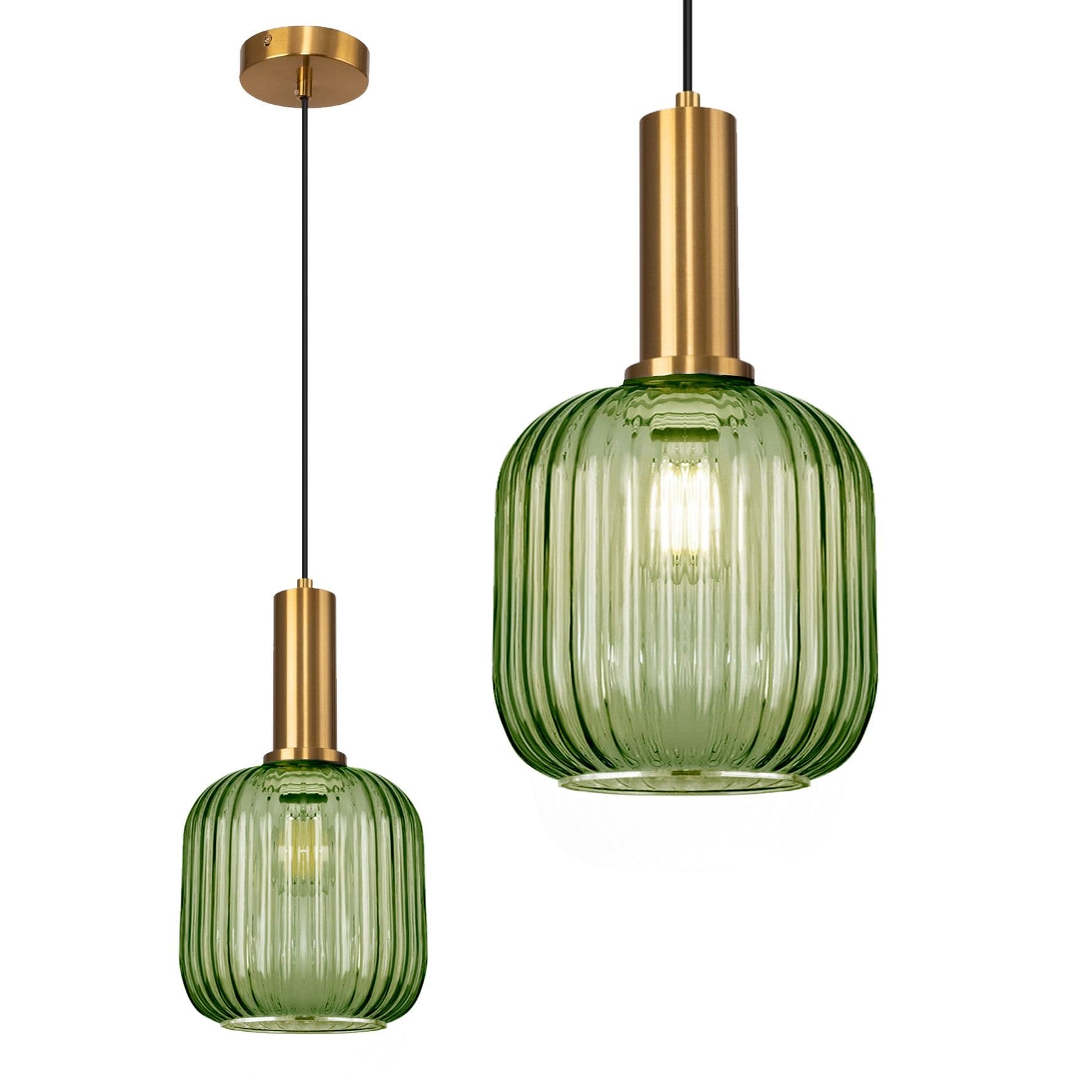 TOOLIGHT riippuva kattovalaisin APP462-1CP vihreä, 45x10x32,5cm