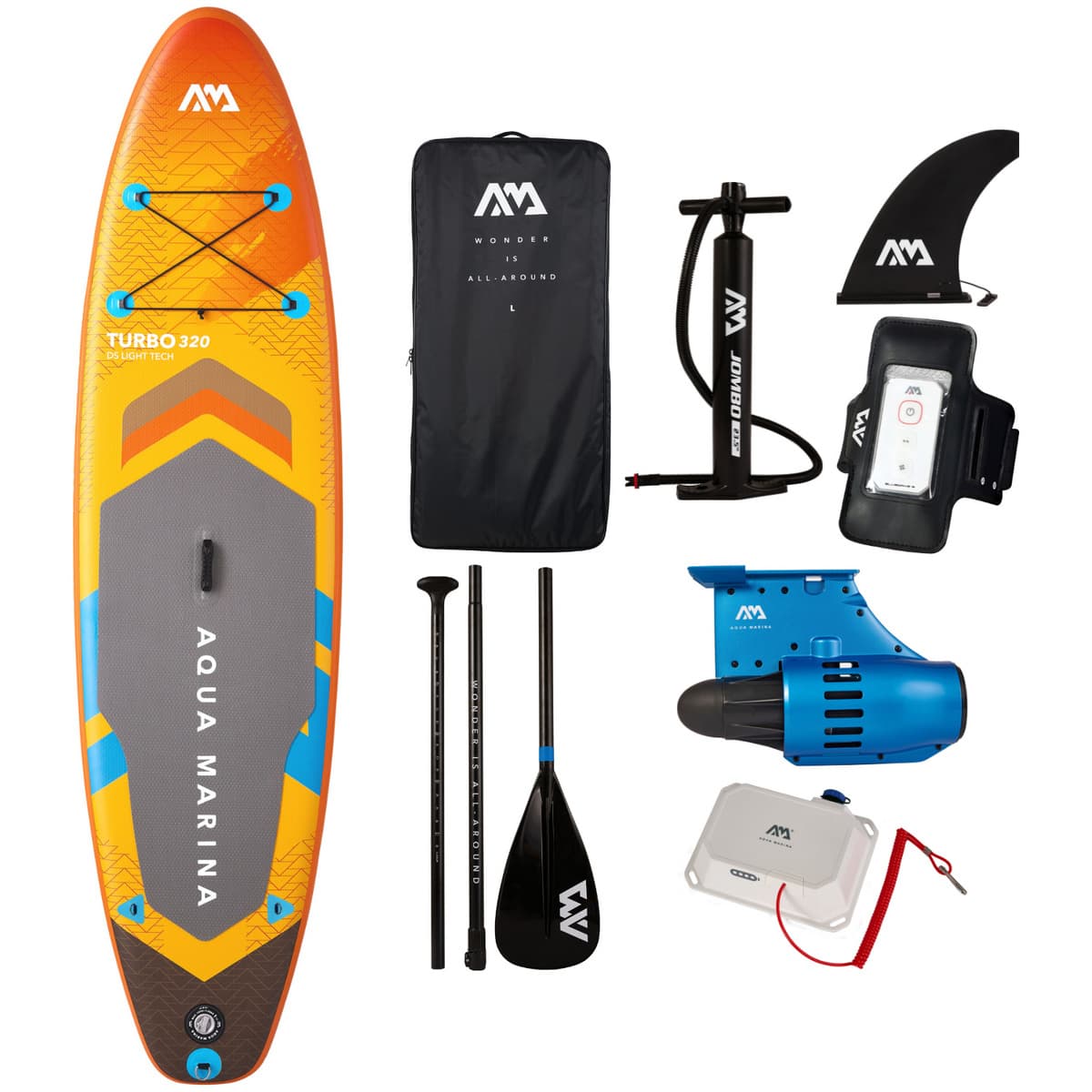 Aqua Marina SUP-lautasetti Amgo 320Bluedrive S moottorilla