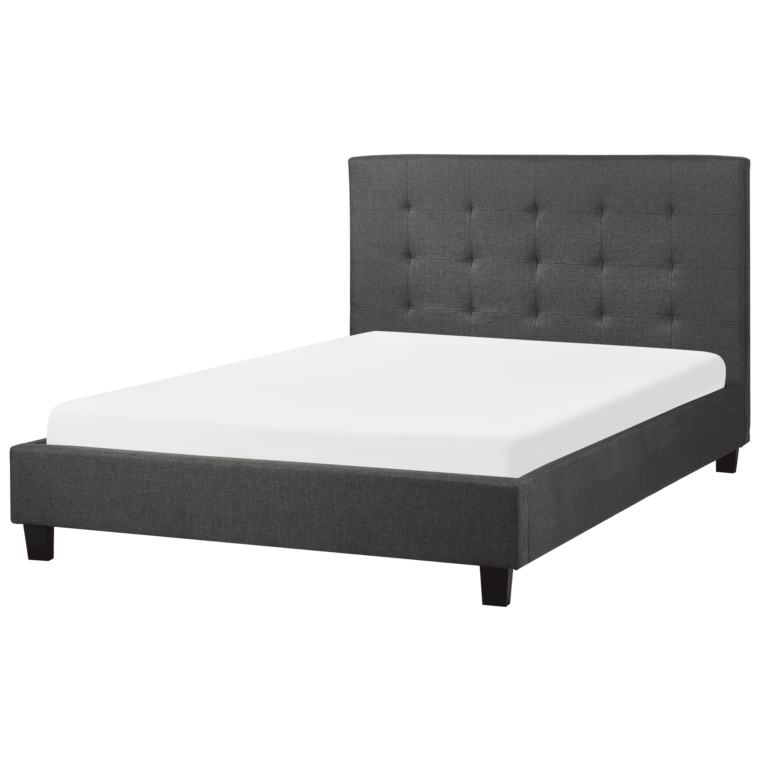 Sänky kangas LA ROCHELLE 140 x 200 cm Tummanharmaa