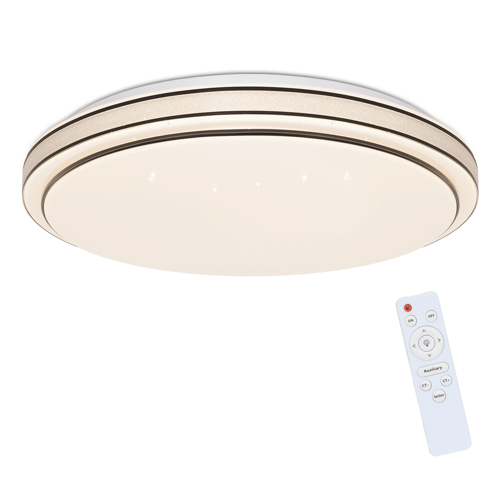 NETTLIFE moderni LED - kattovalaisin, pyöreä 27cm tähtitaivas, himmennettäväKaukosäätimellä, 23 W, makuuhuoneen lamppu, olohuoneeseen Keittiöön
